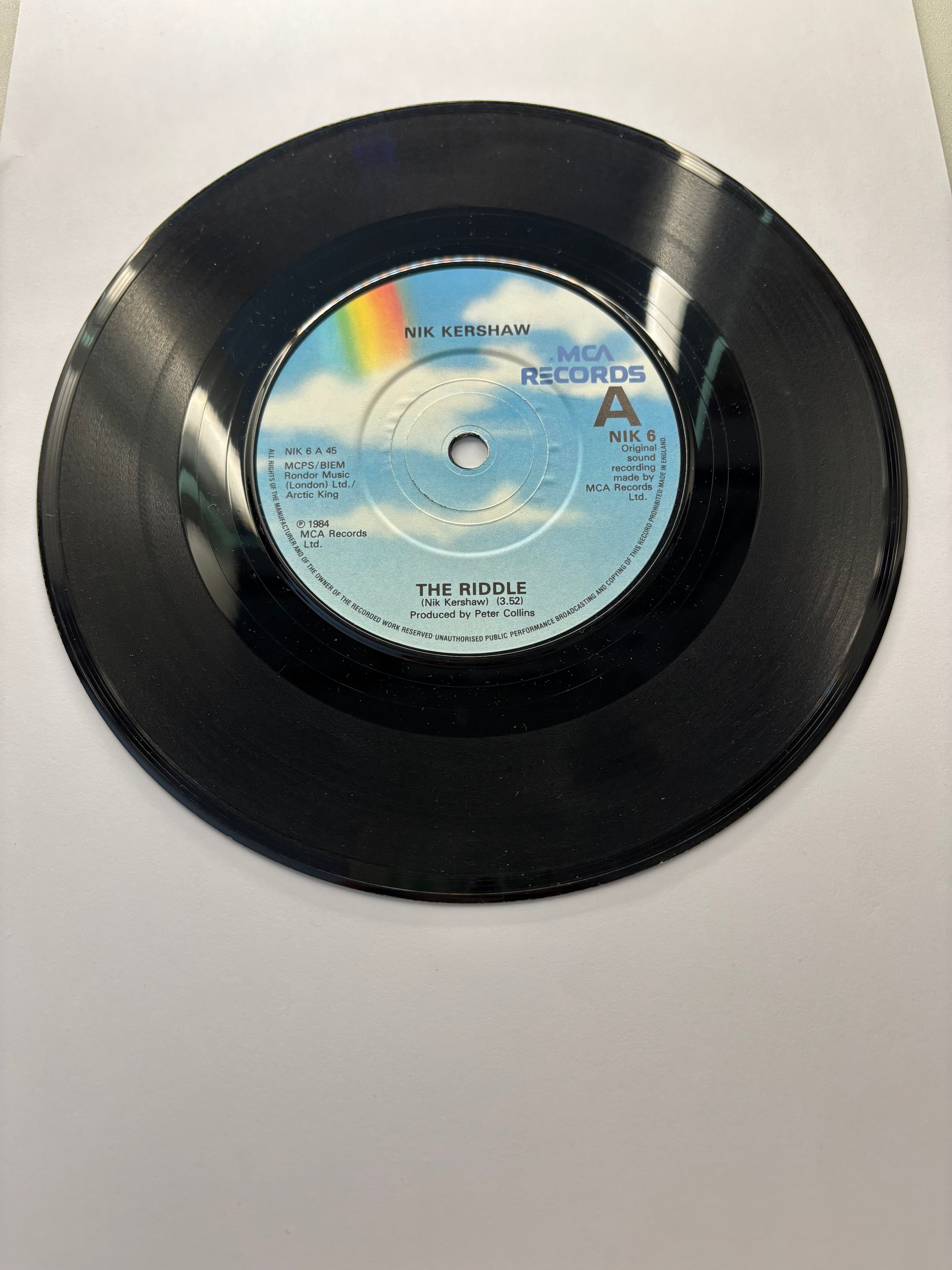 Nik Kershaw- The Riddle 7’’ Vinyl Single 1984