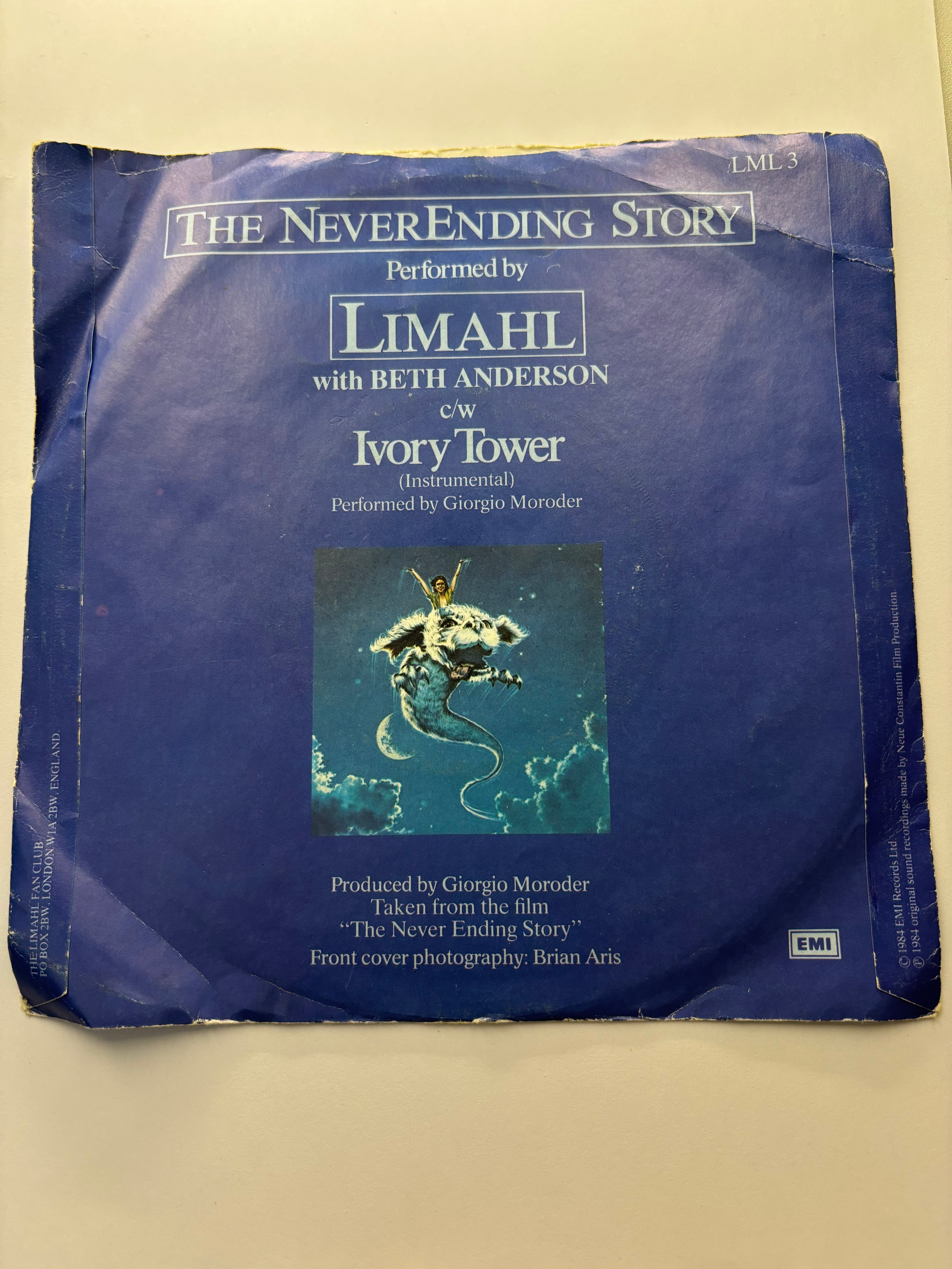 Limahl- The Neverending Story 7’’ Vinyl Single 1984