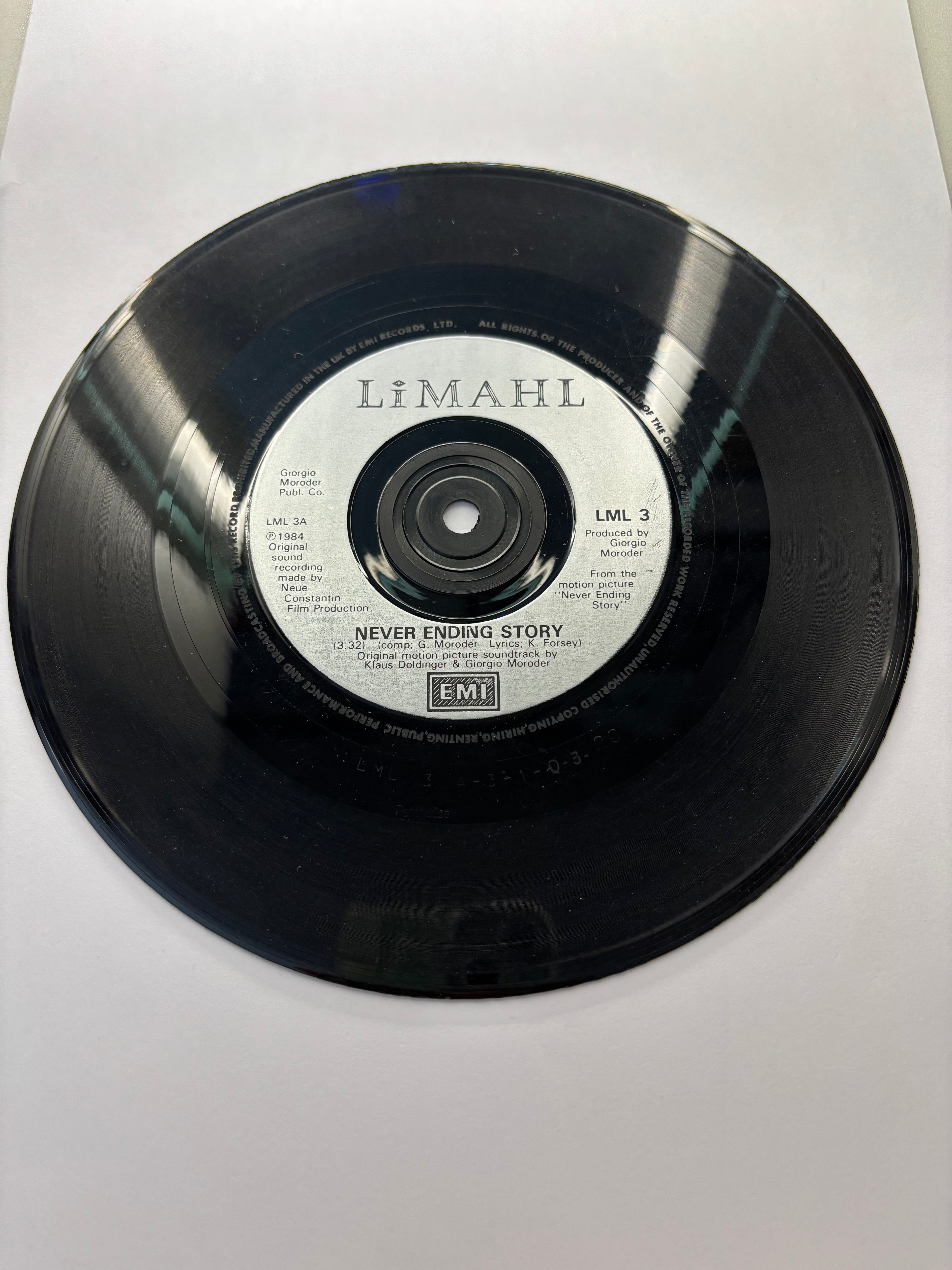 Limahl- The Neverending Story 7’’ Vinyl Single 1984
