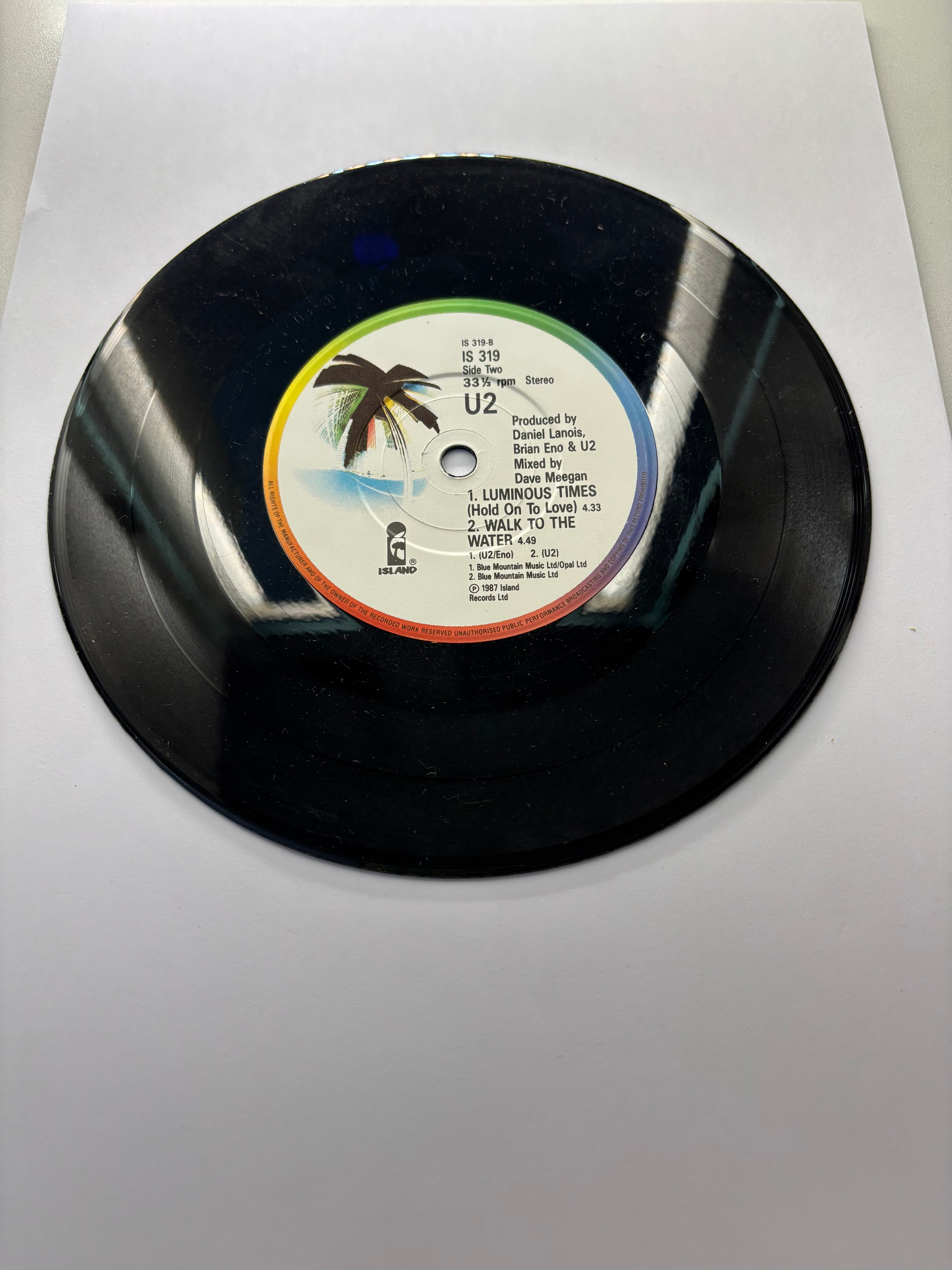 U2- With or Without You 7’’ Vinyl Single 1987