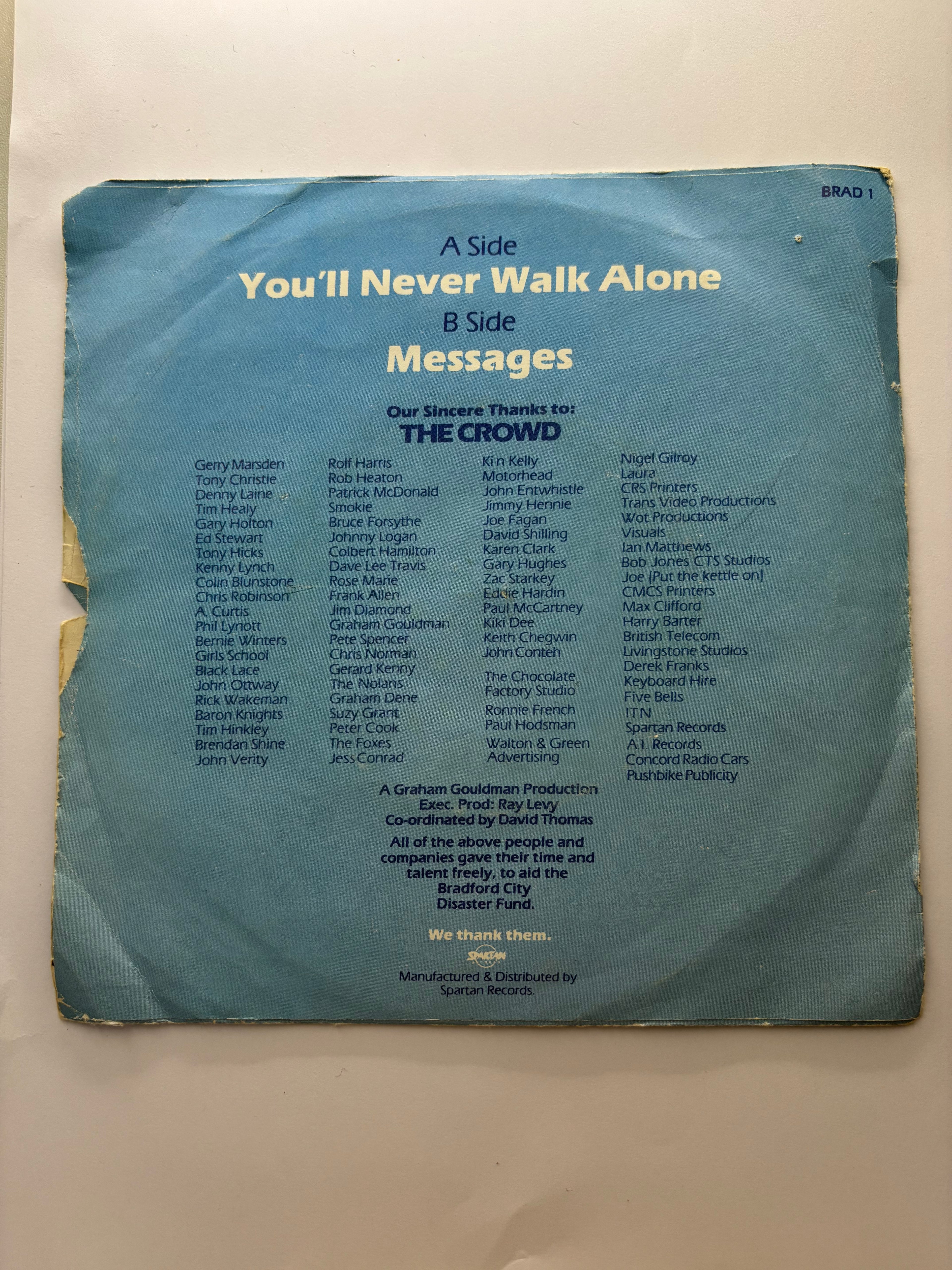 The Crowd- You’ll Never Walk Alone 7’’ Vinyl Single 1985