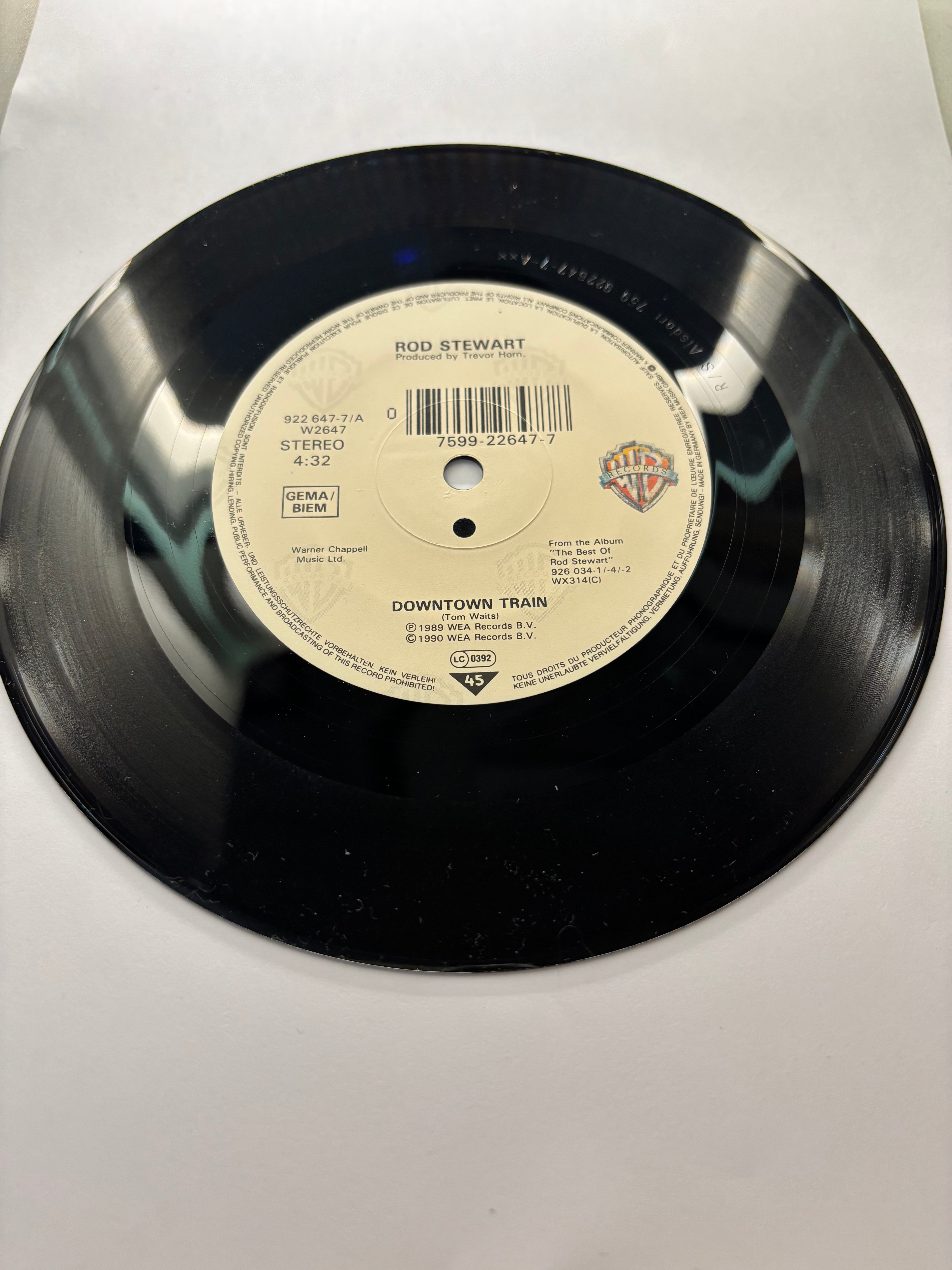 Rod Stewart- Downtown Train 7’’ Vinyl Single 1989