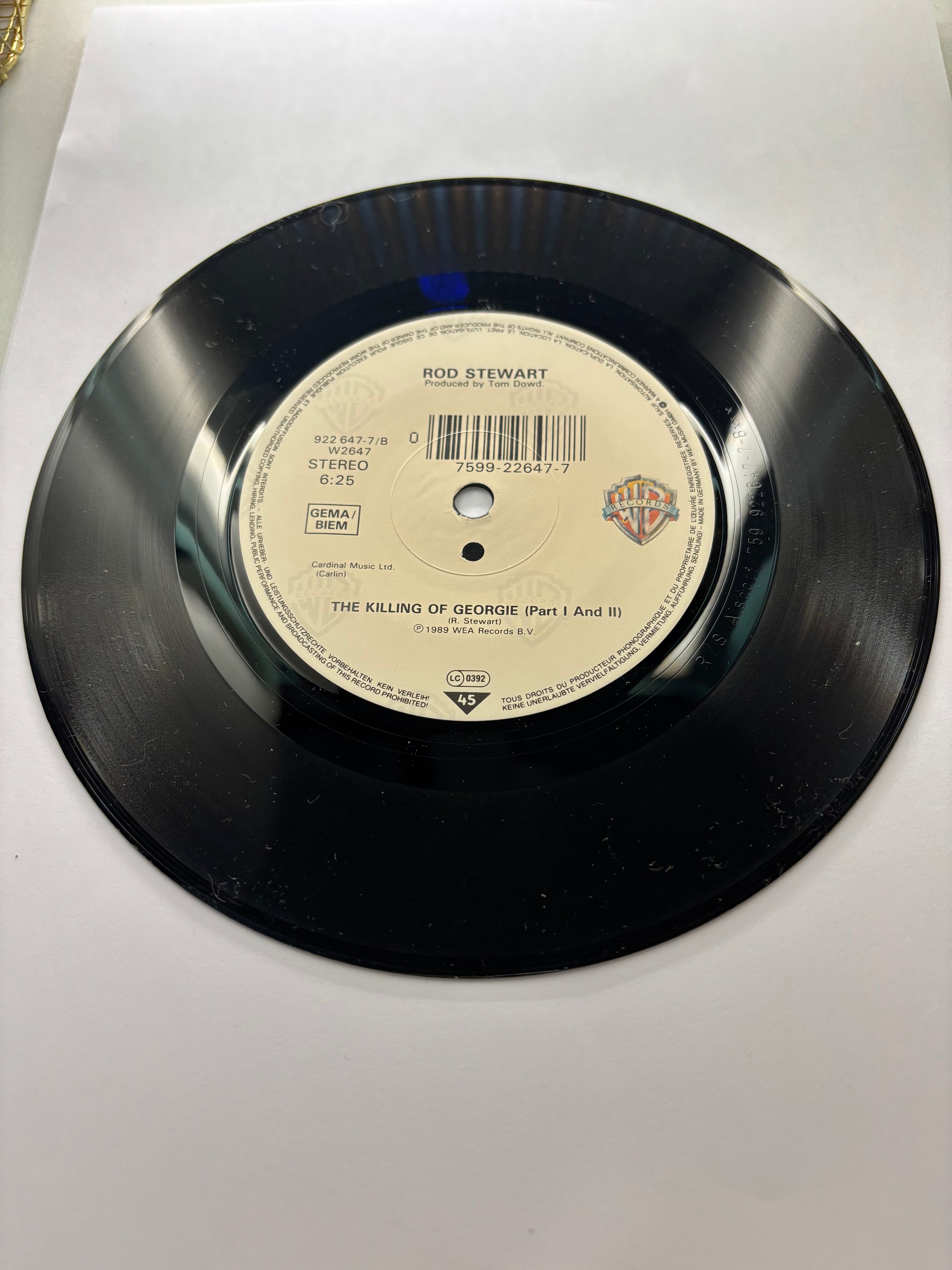 Rod Stewart- Downtown Train 7’’ Vinyl Single 1989