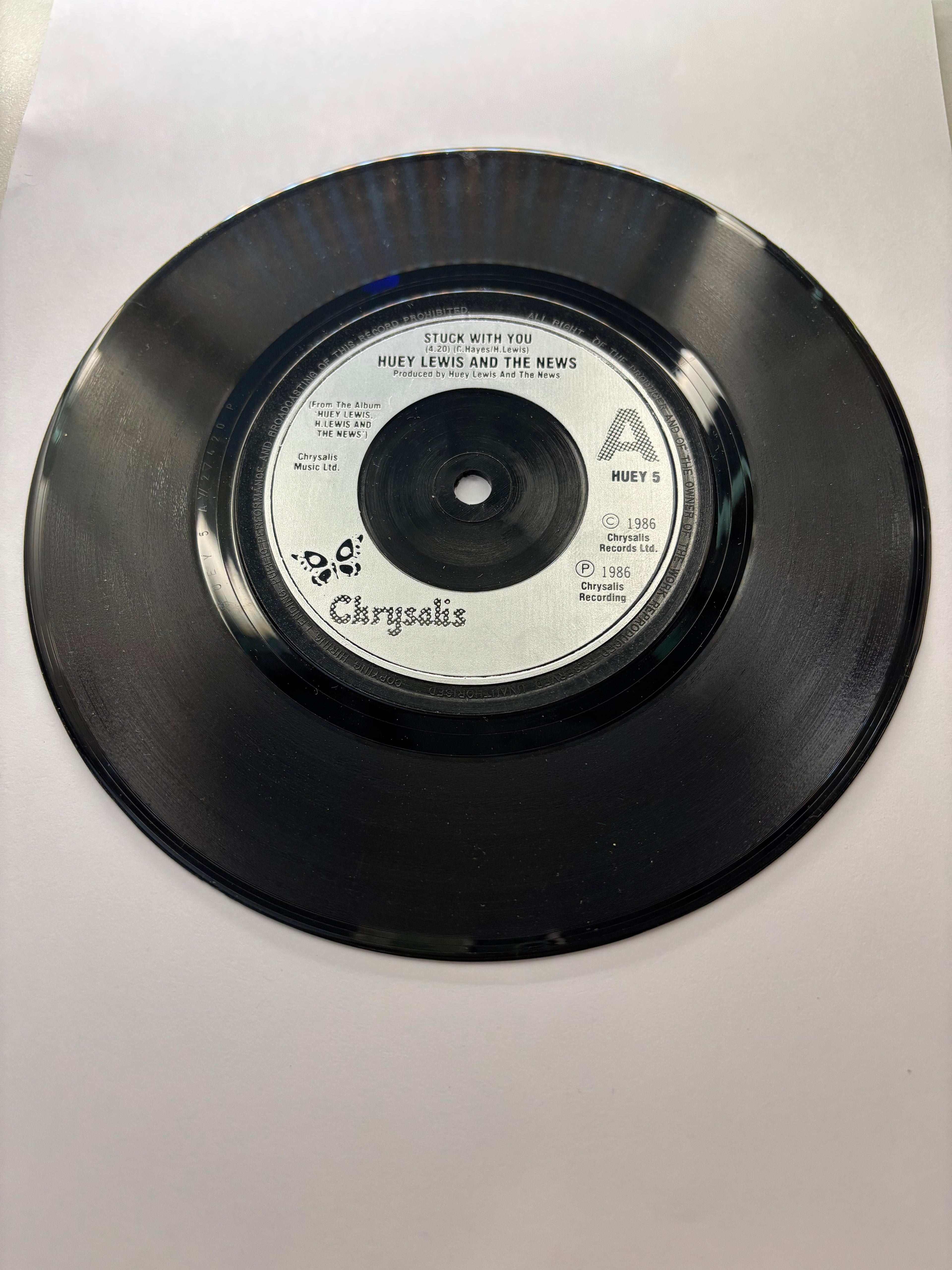 Huey Lewis & The News- Stuck with you 7’’ Vinyl Single 1986