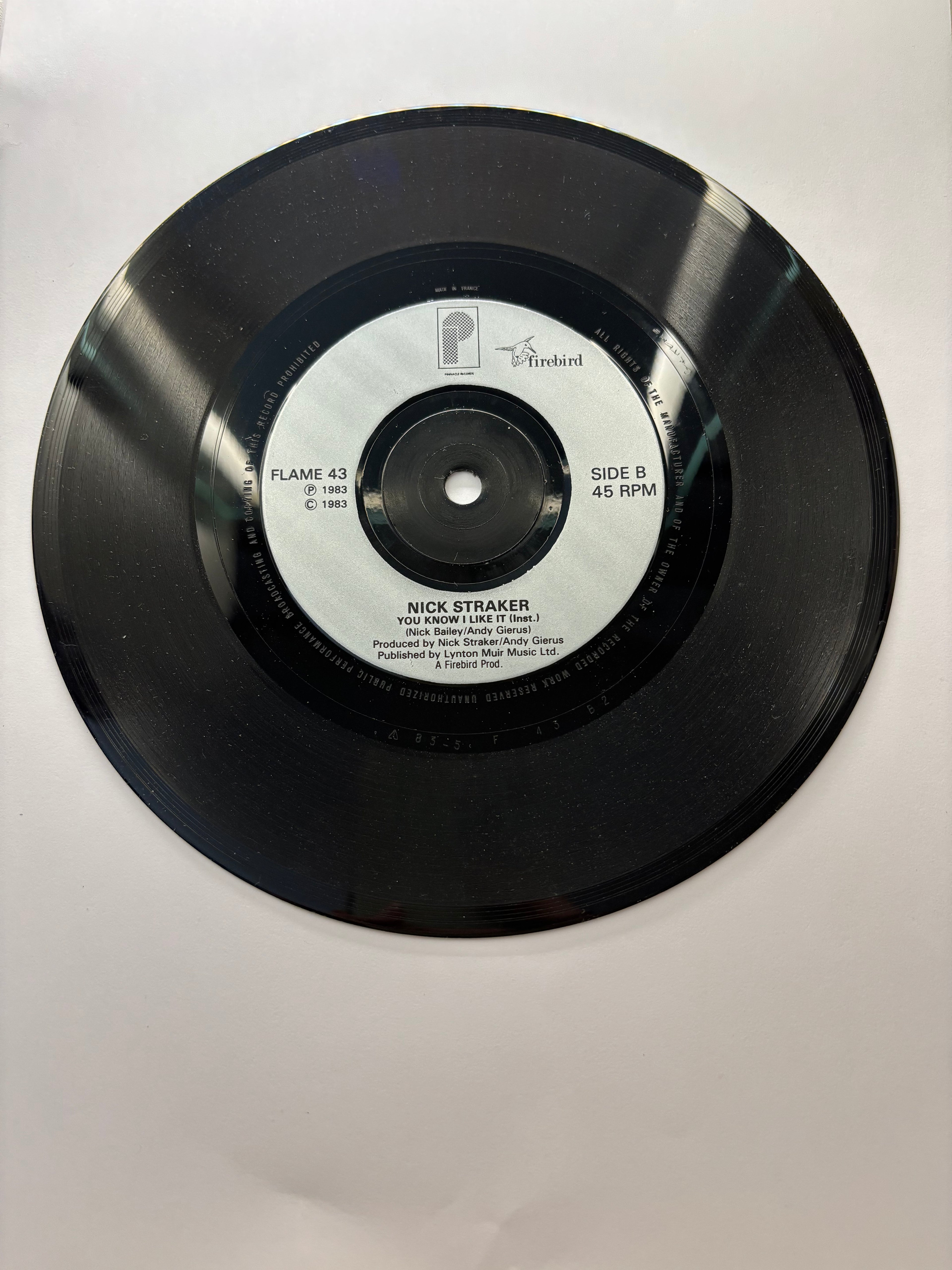 Nick Straker- You Know I Like It 7’’ Vinyl Single 1983