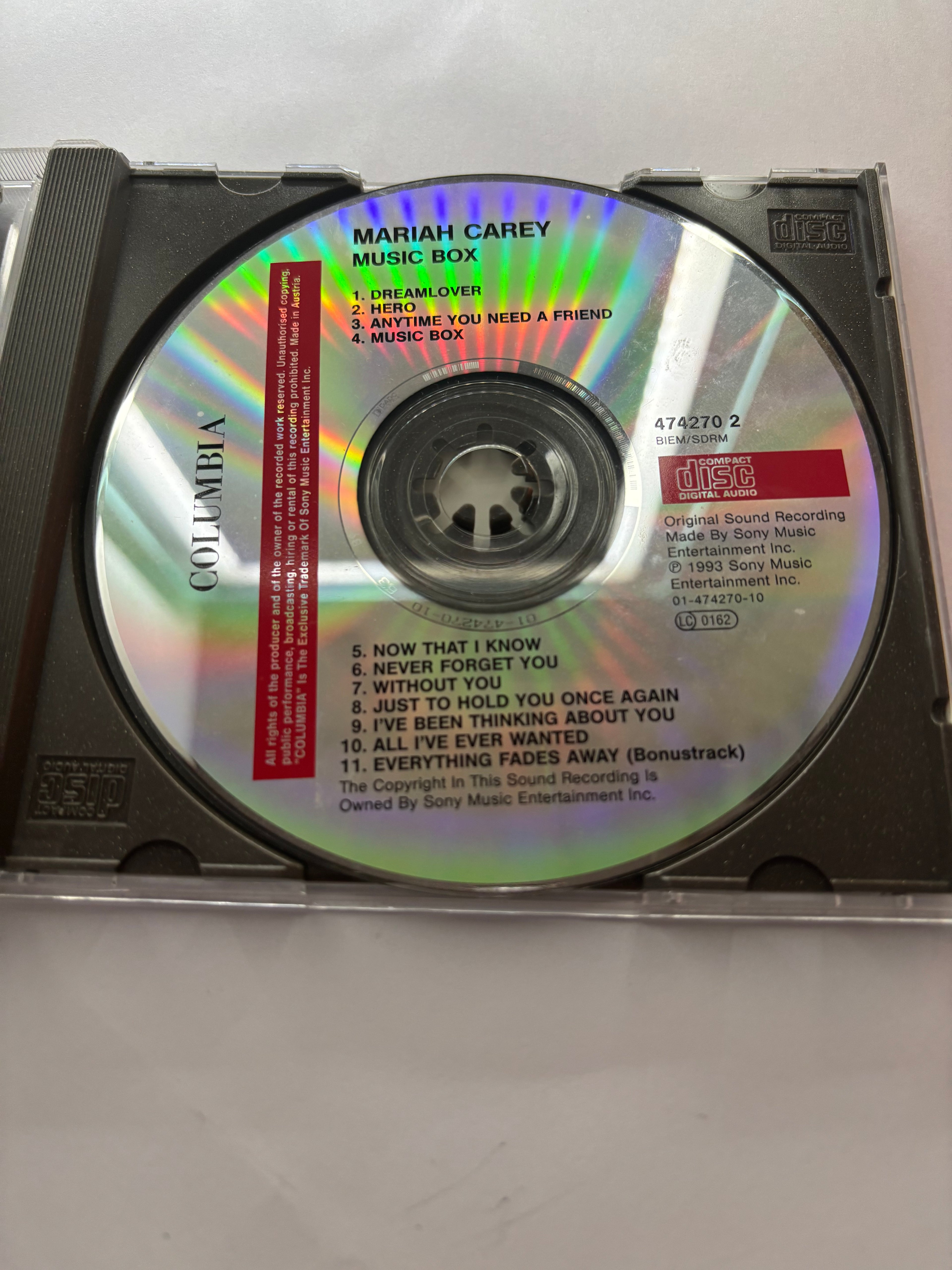 Mariah Carey- Music Box CD