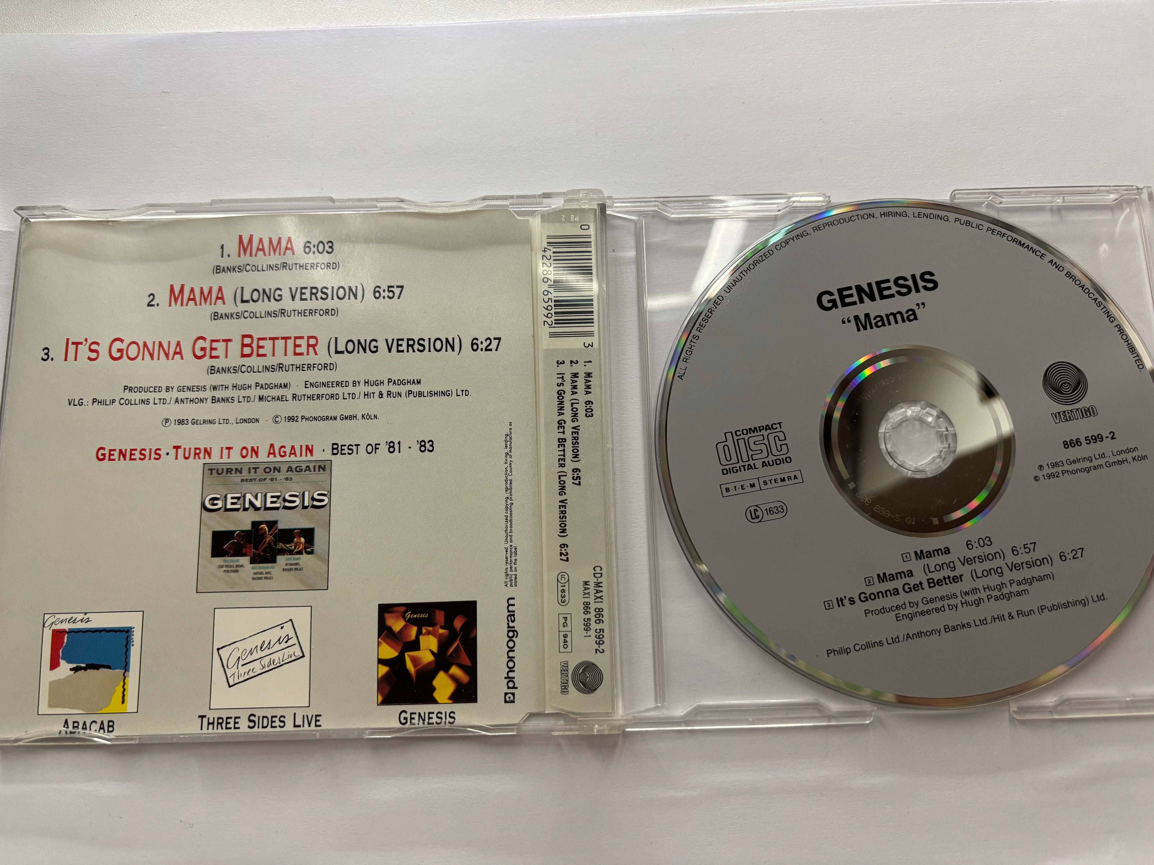 Genesis- Mama CD