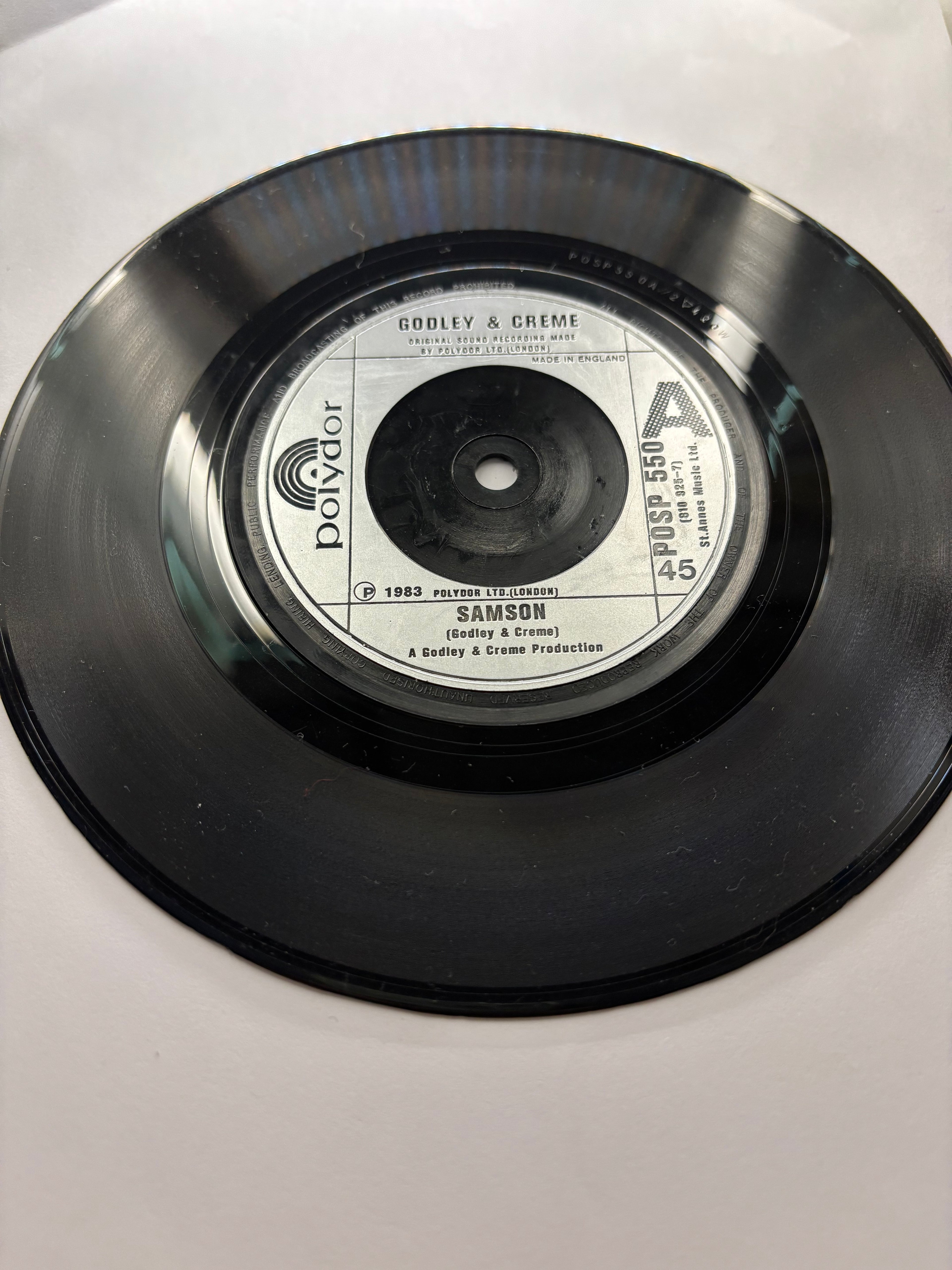 Godley & Creme- Samson 7’’ Vinyl Single 1983