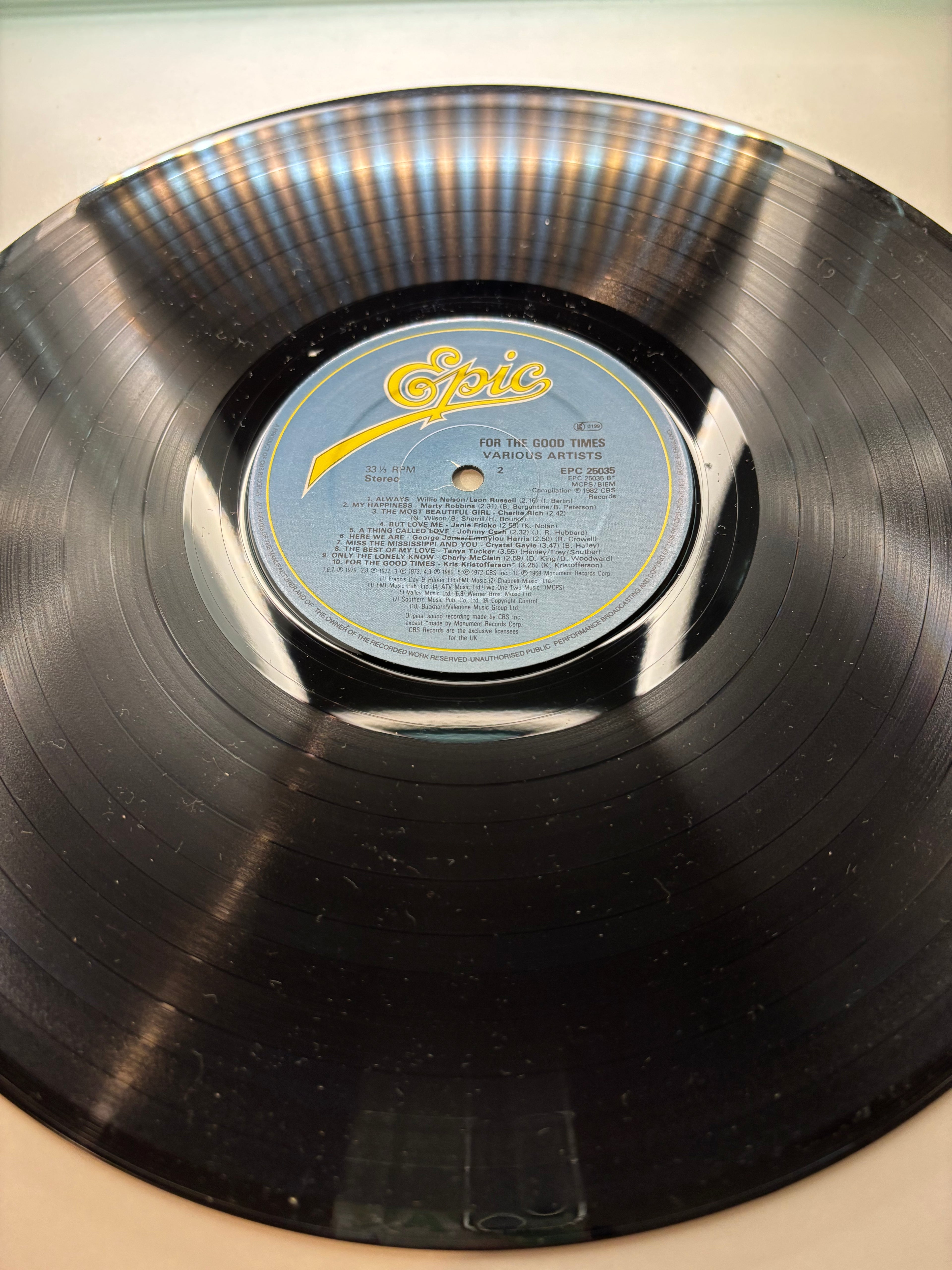 For the Good Times 1982 vinyl album