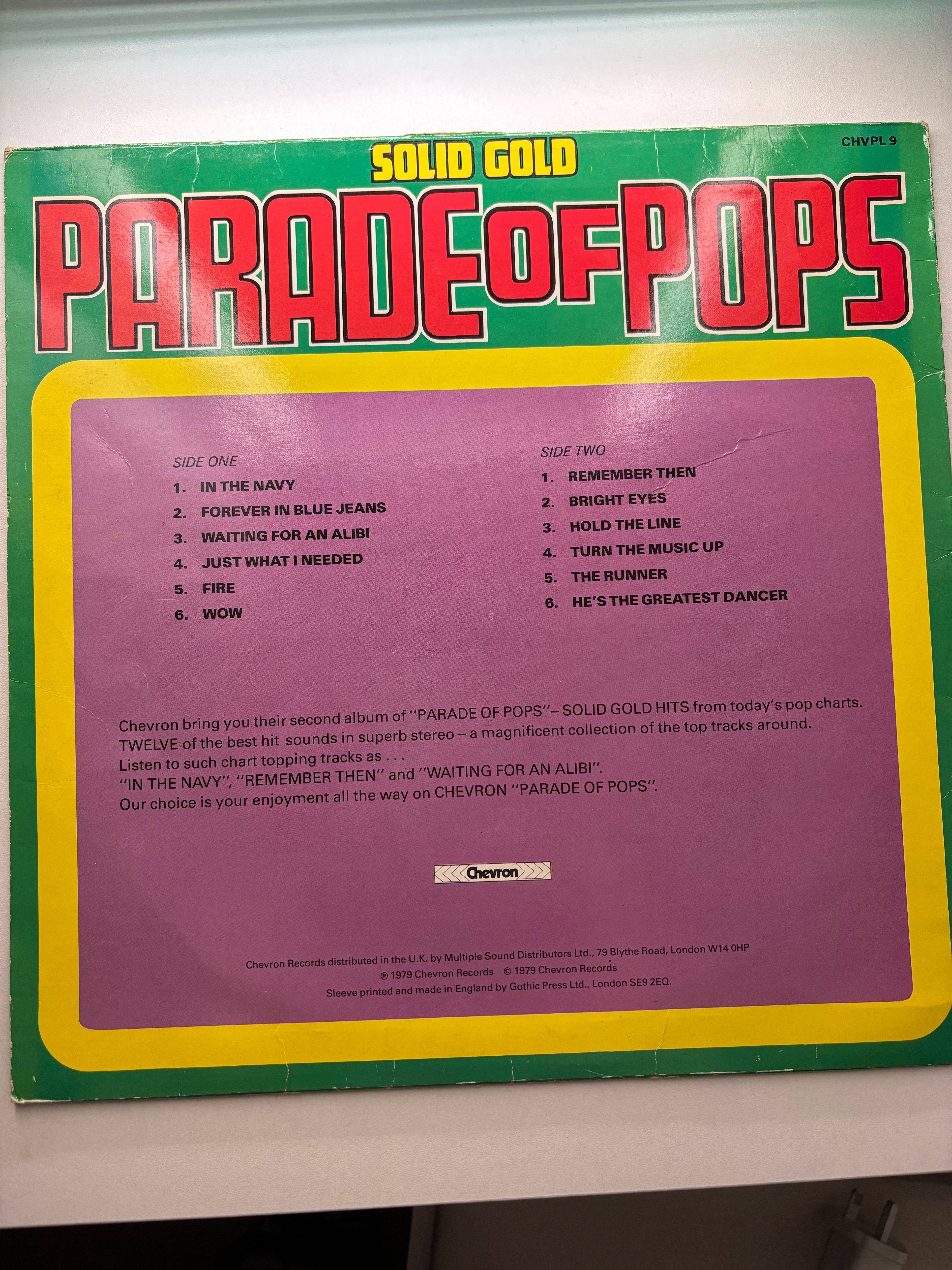 Solid Gold- Parade of Pops 1979 Vinyl Album