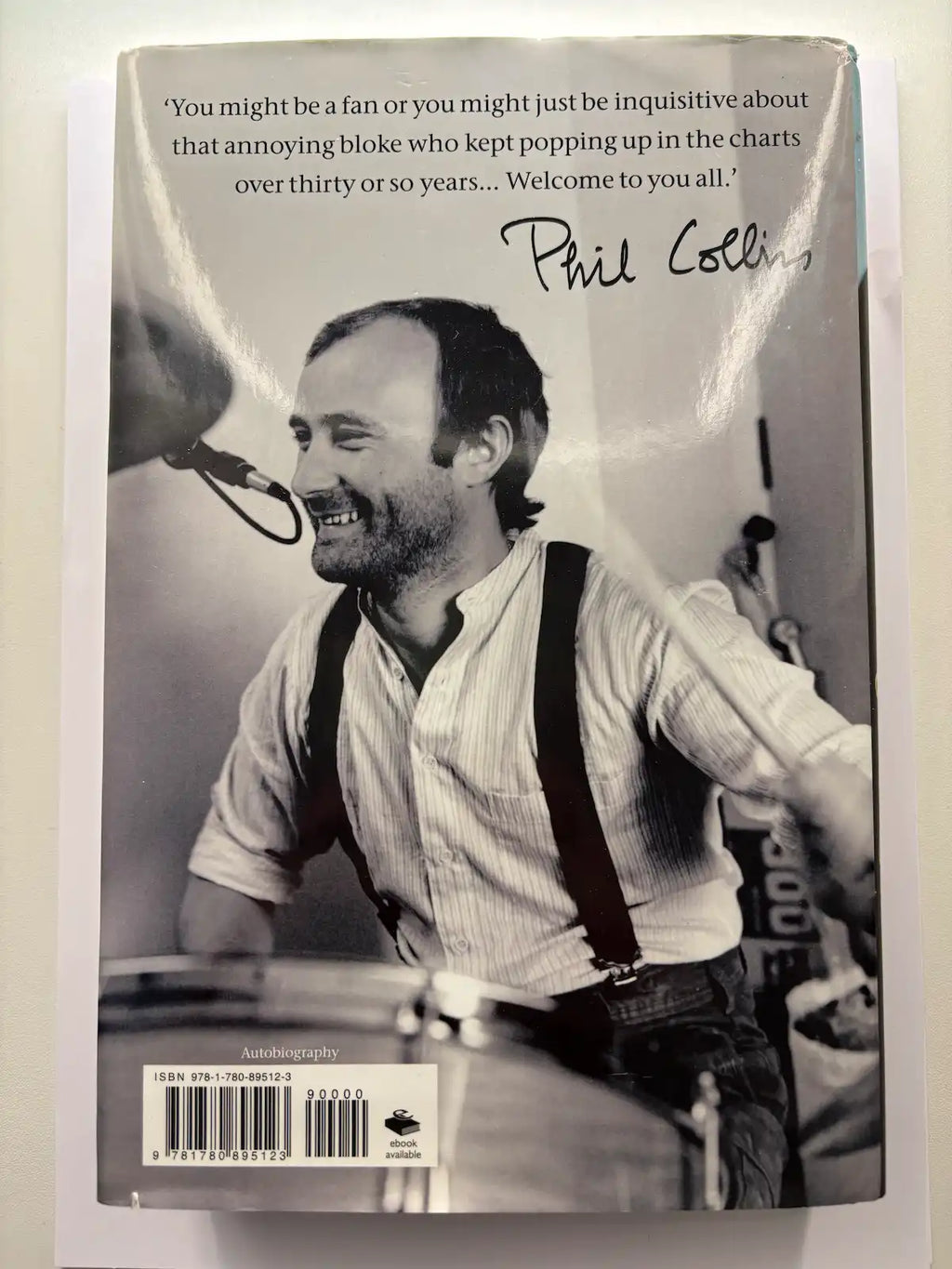 Not Dead Yet by Phil Collins autobiography book back cover description UK