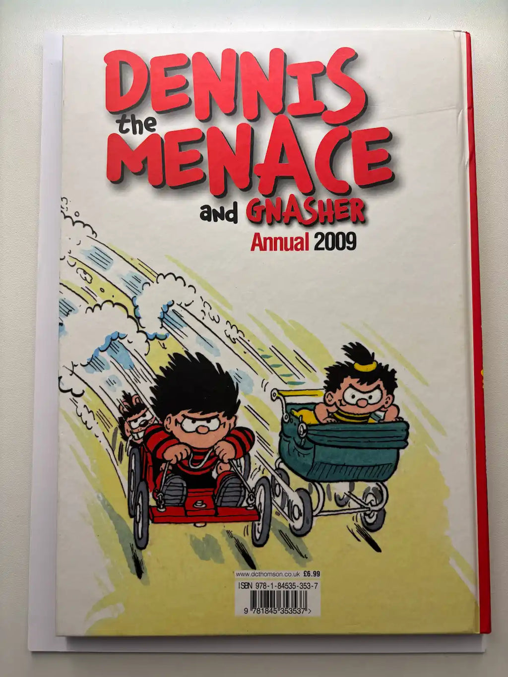 Dennis the Menace & Gnasher Annual 2009 back cover UK