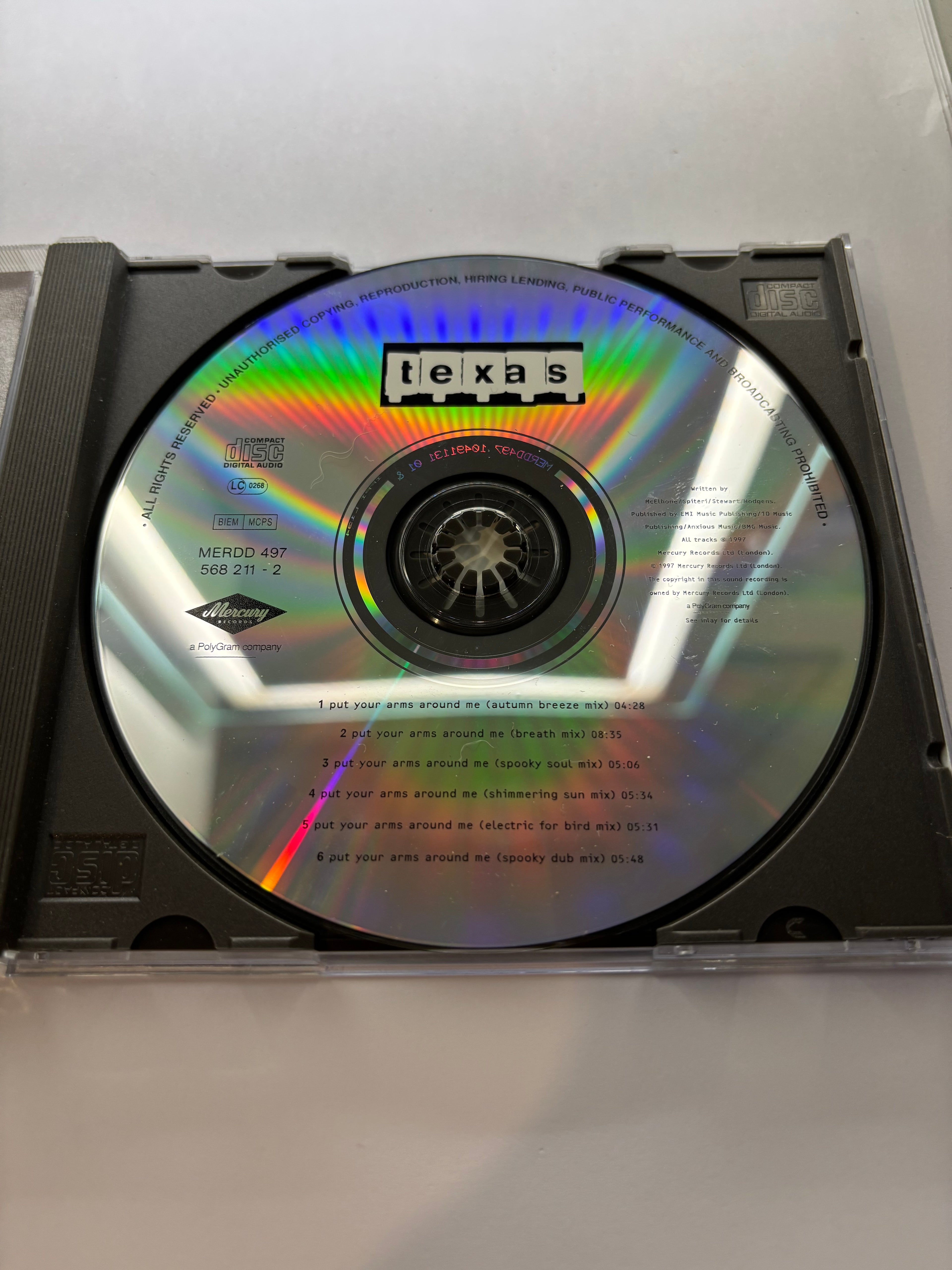 Texas- Put your Arms around me CD