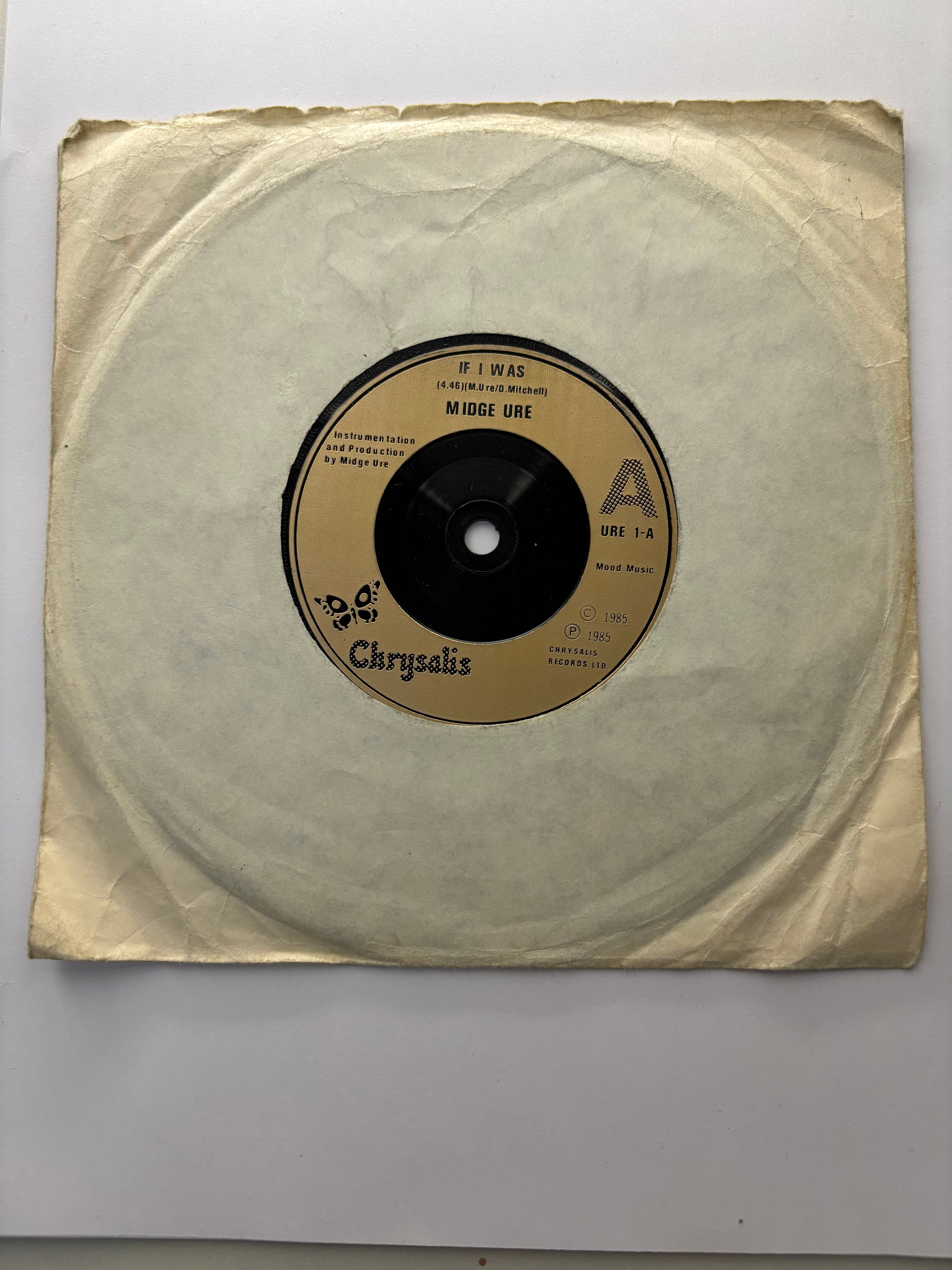 Midge Ure- Piano/If I was 7’’ Vinyl Single 1985