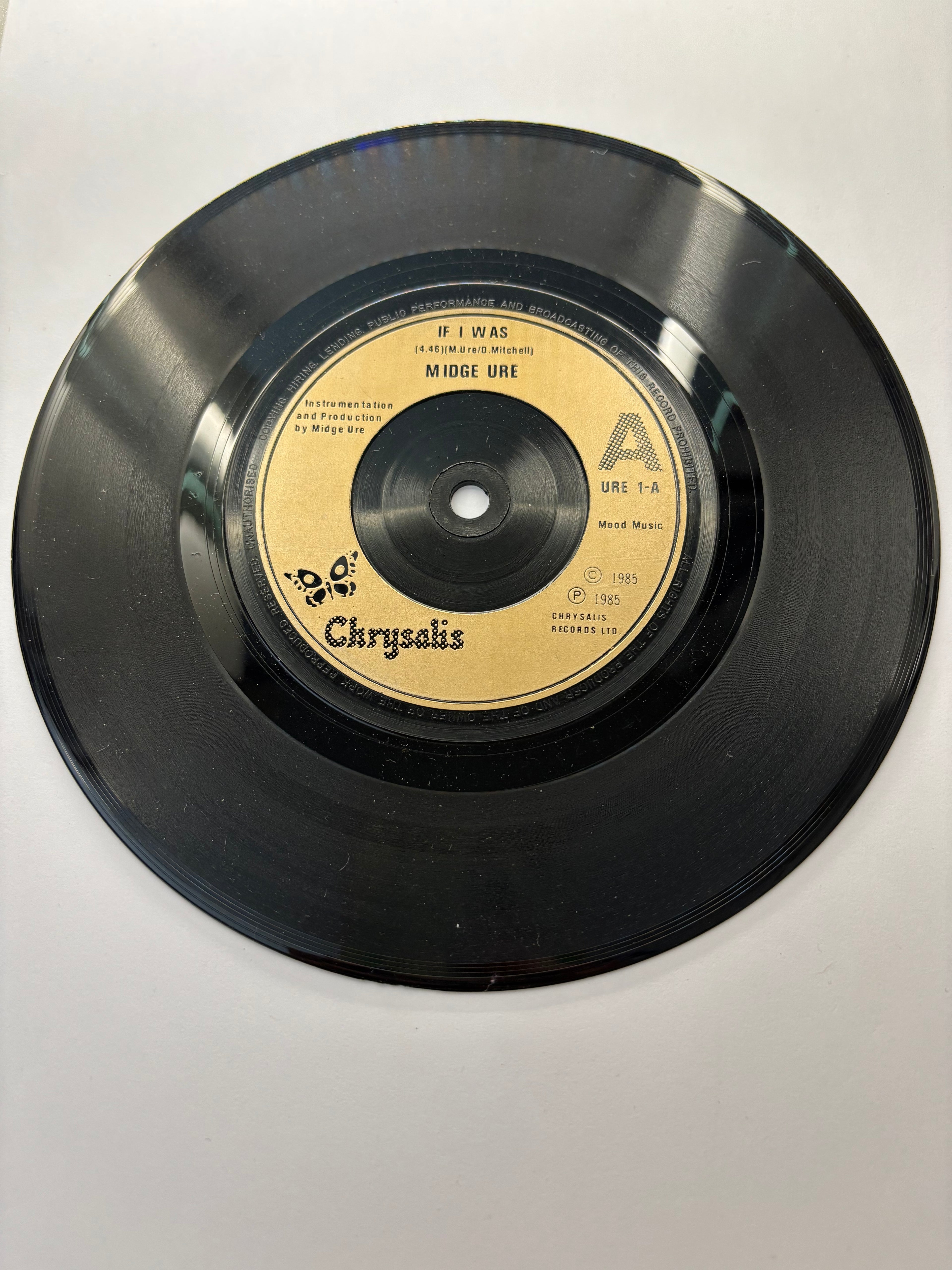 Midge Ure- Piano/If I was 7’’ Vinyl Single 1985