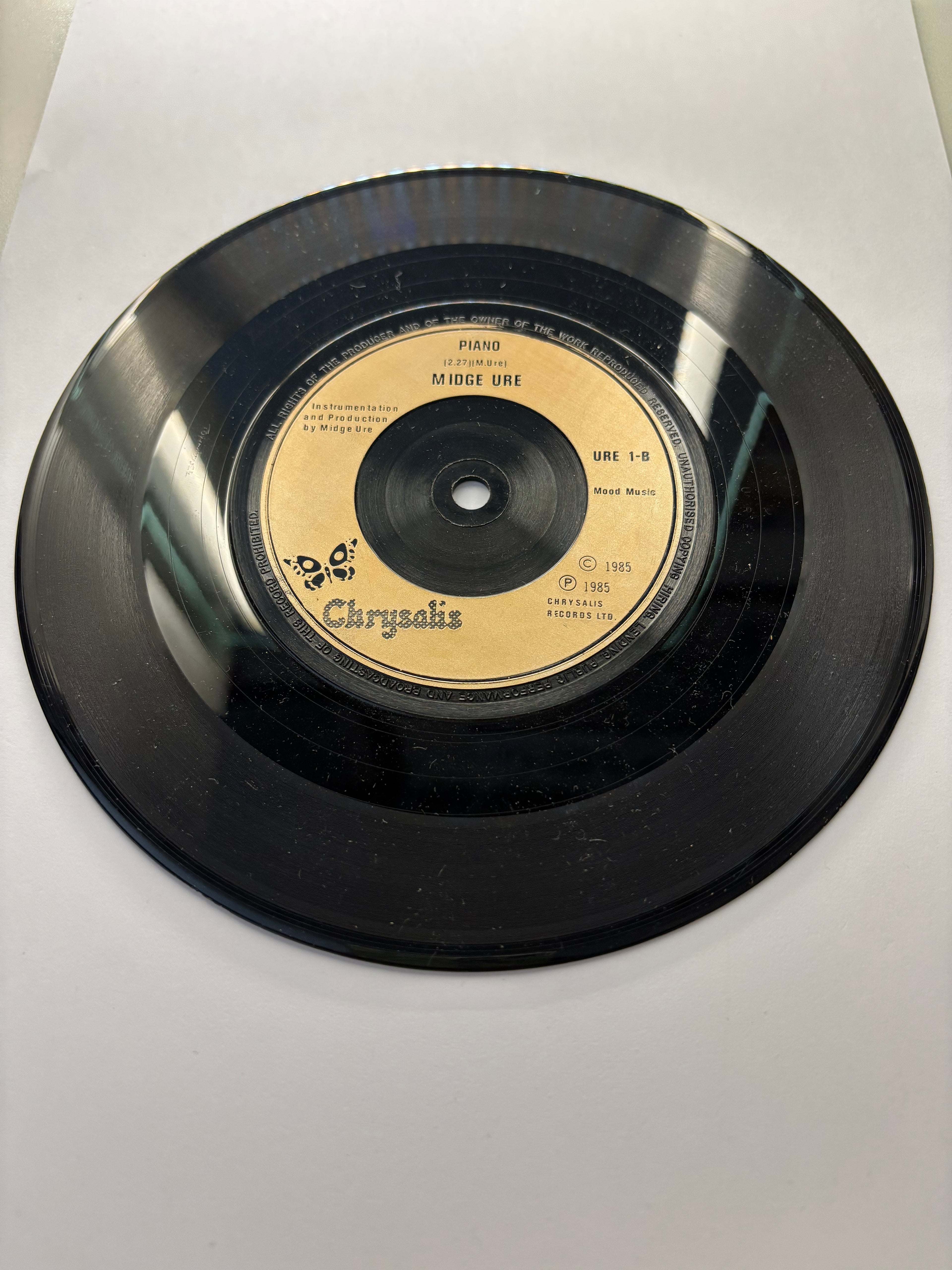 Midge Ure- Piano/If I was 7’’ Vinyl Single 1985