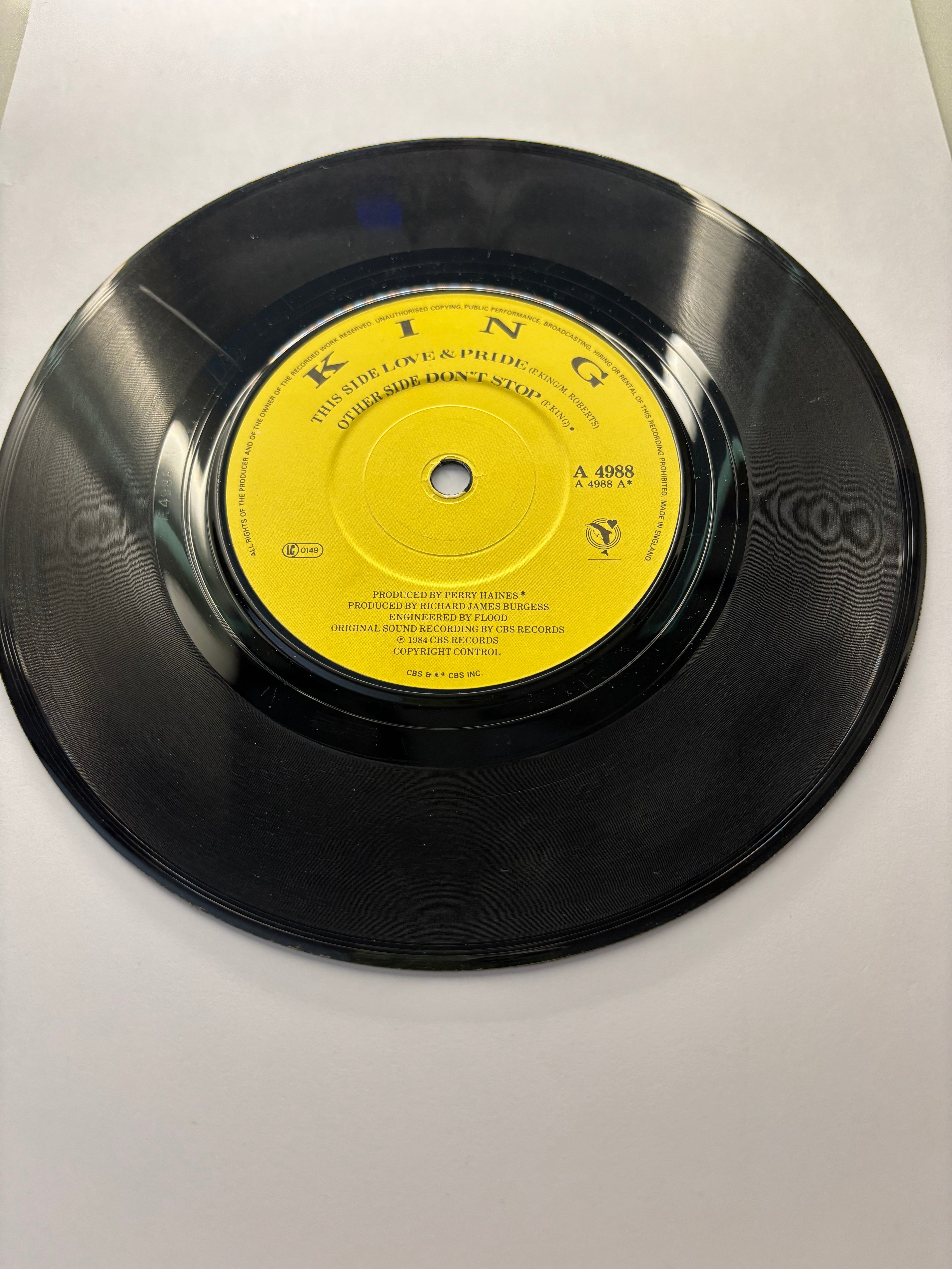 King- Love and Pride 7’’ Vinyl Single 1984