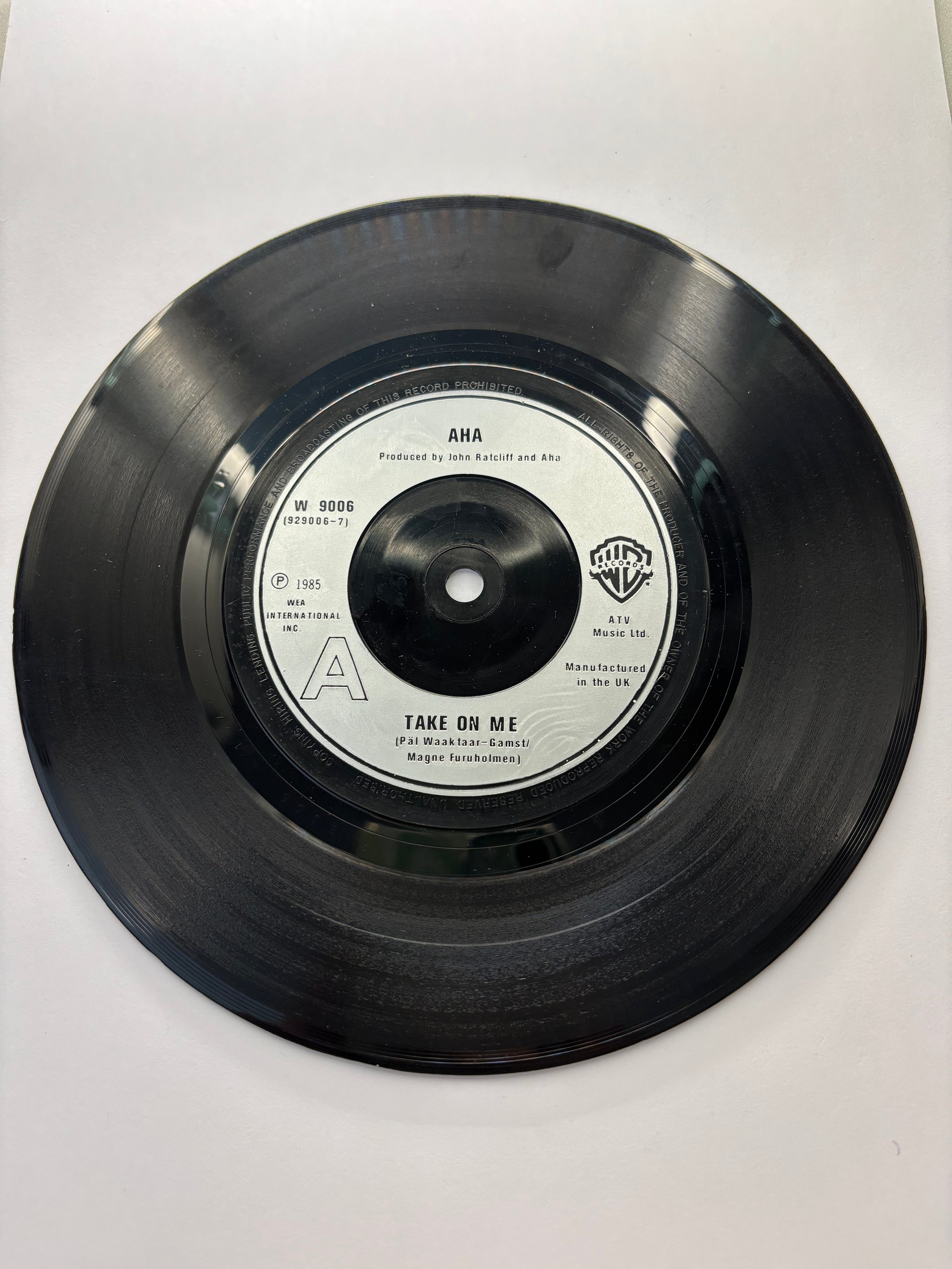 Aha- Take on me 7’’ Vinyl Single 1985