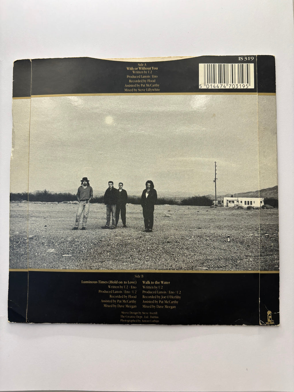 U2- With or Without You 7’’ Vinyl Single 1987