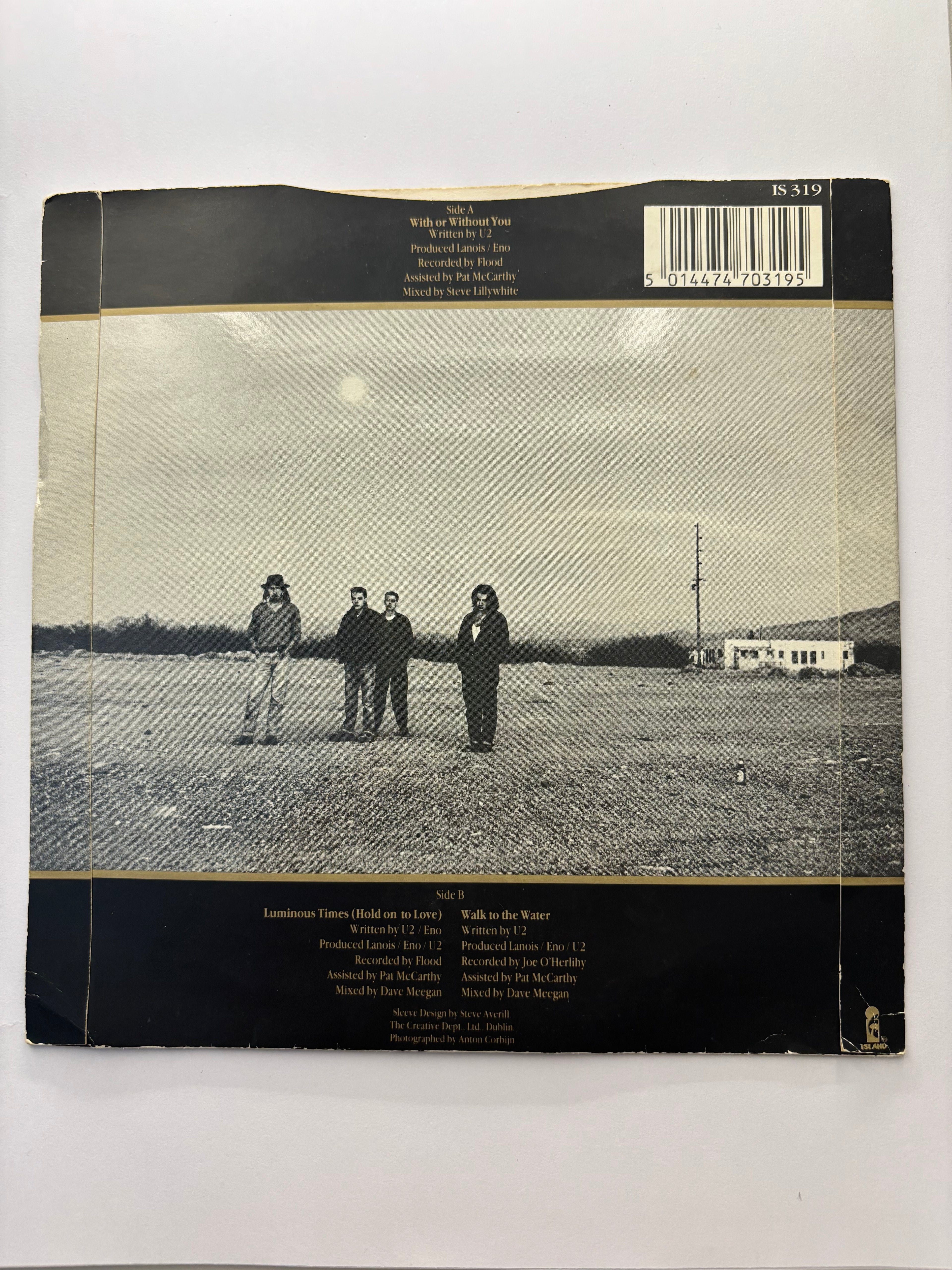 U2- With or Without You 7’’ Vinyl Single 1987