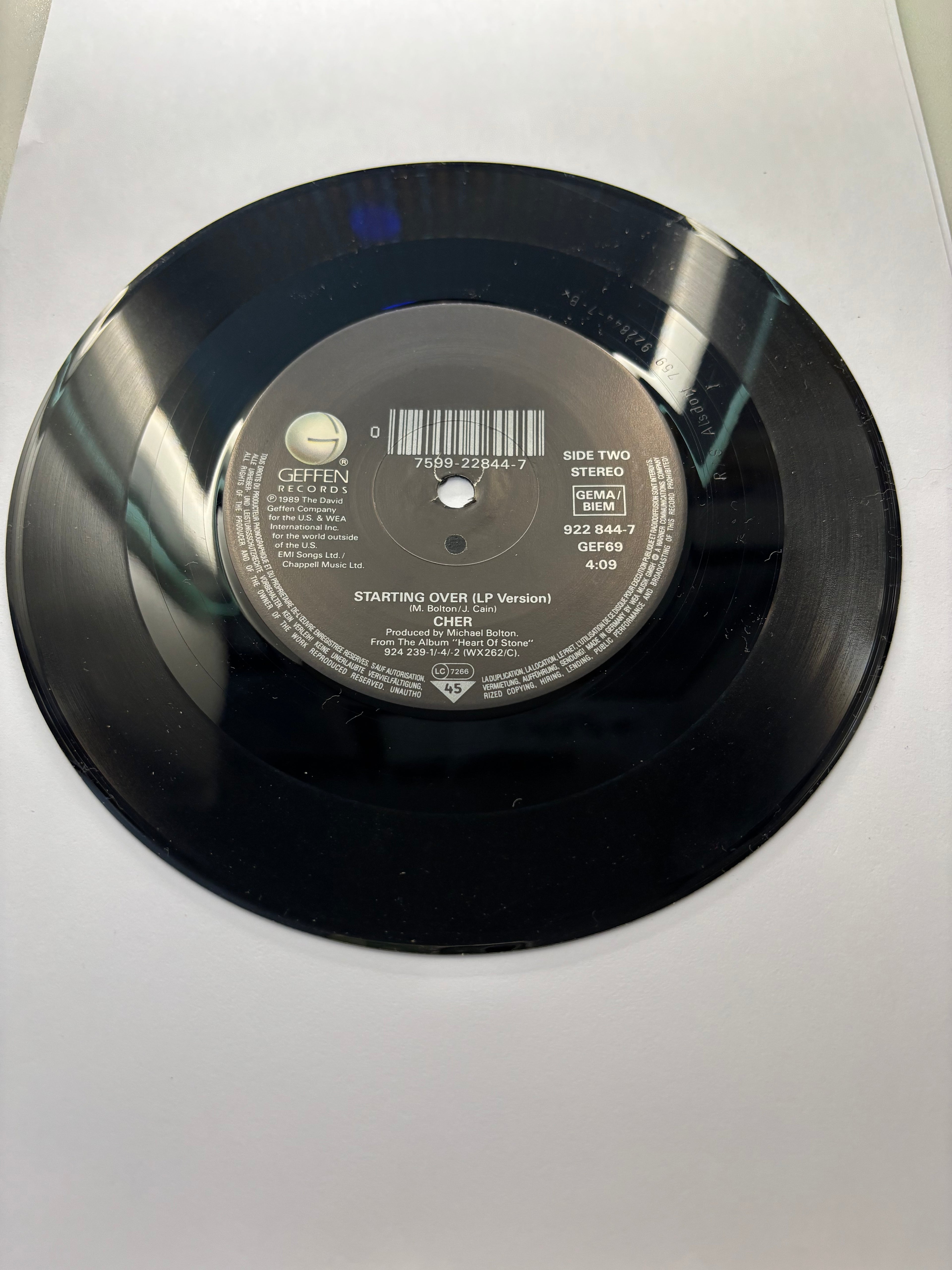 Cher- Just Like Jesse James 7’’ Vinyl Single 1989