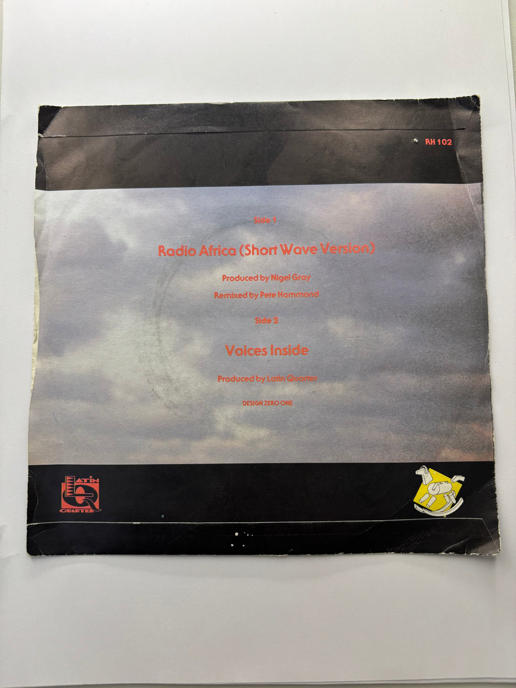 Latin Quarter- Radio Africa 7’’ Vinyl Single 1985