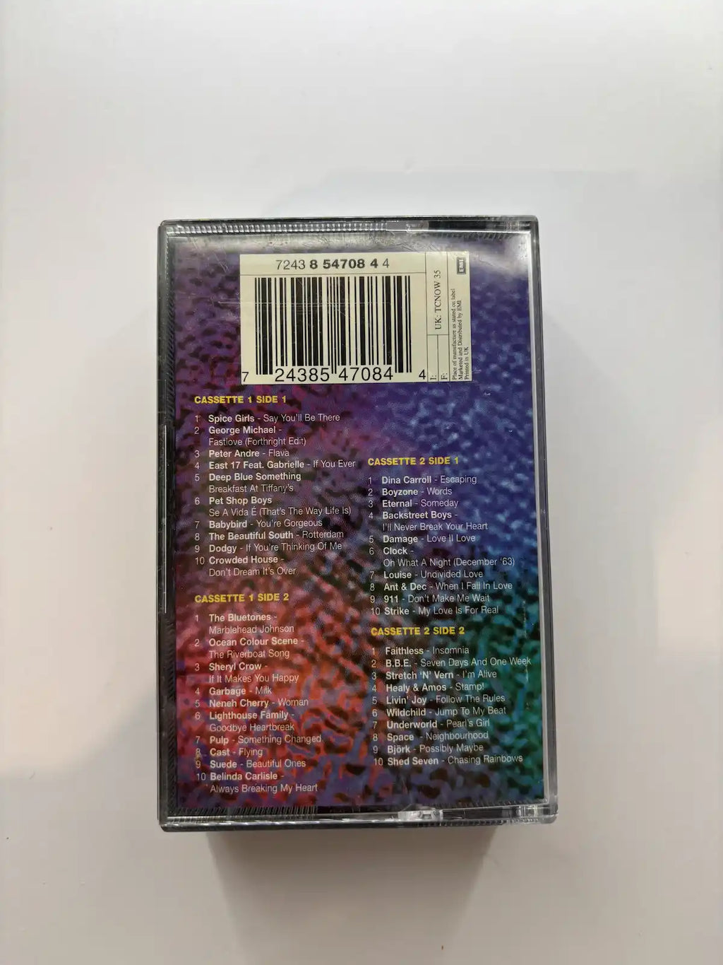 Now That's What I Call Music 35 vintage cassette tape track listing UK