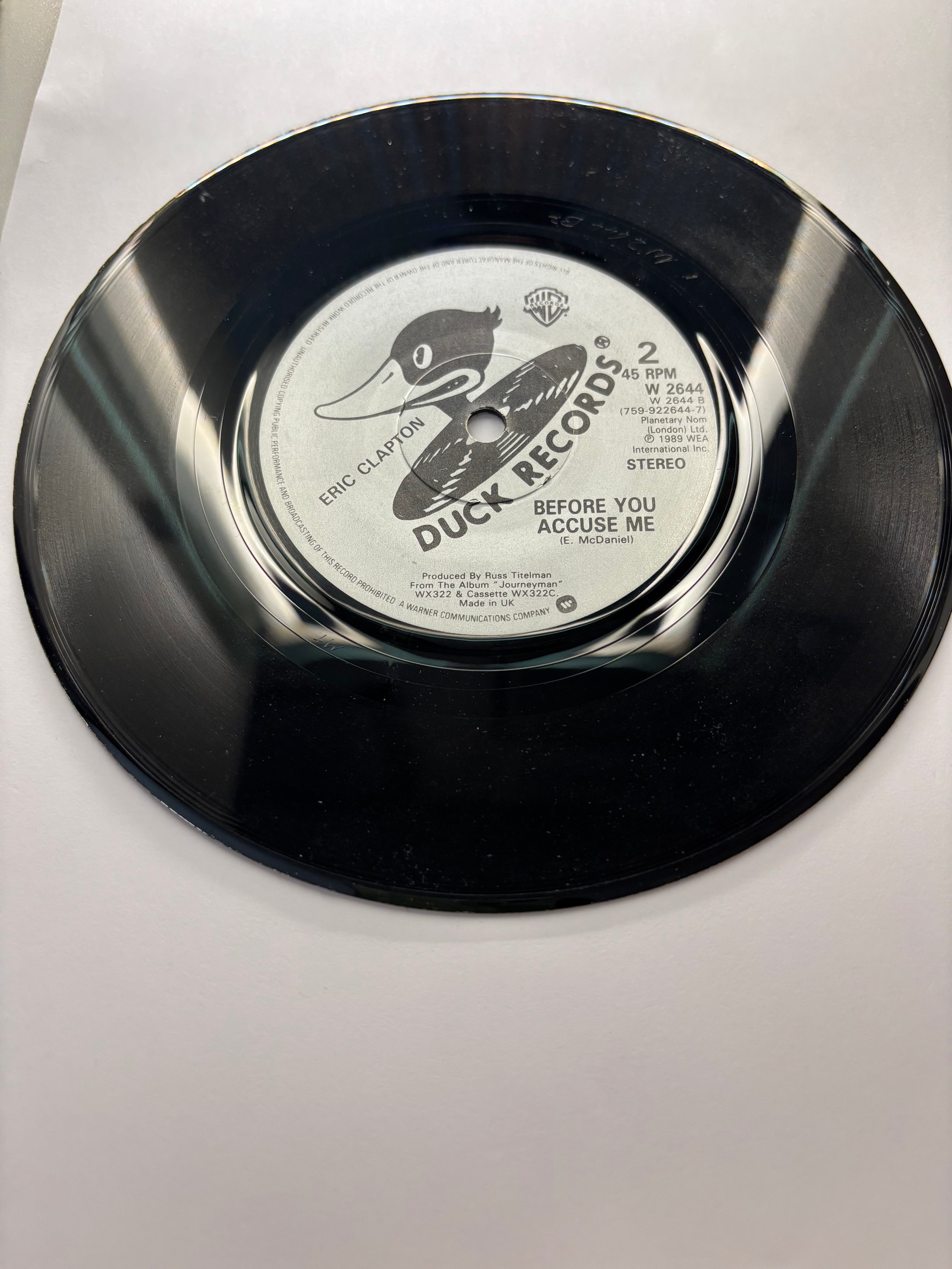 Eric Clapton- Bad Love 7’’ Vinyl Single 1989