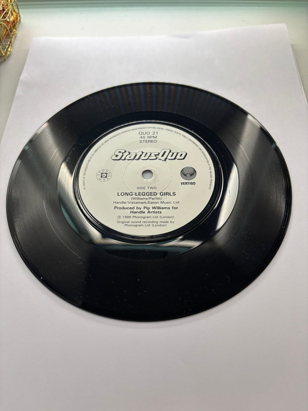 Status Quo- Dreamin’ 7’’ Vinyl Single 1986