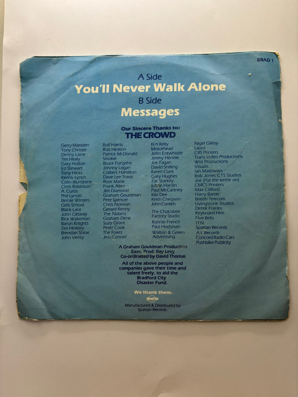 The Crowd- You’ll Never Walk Alone 7’’ Vinyl Single 1985