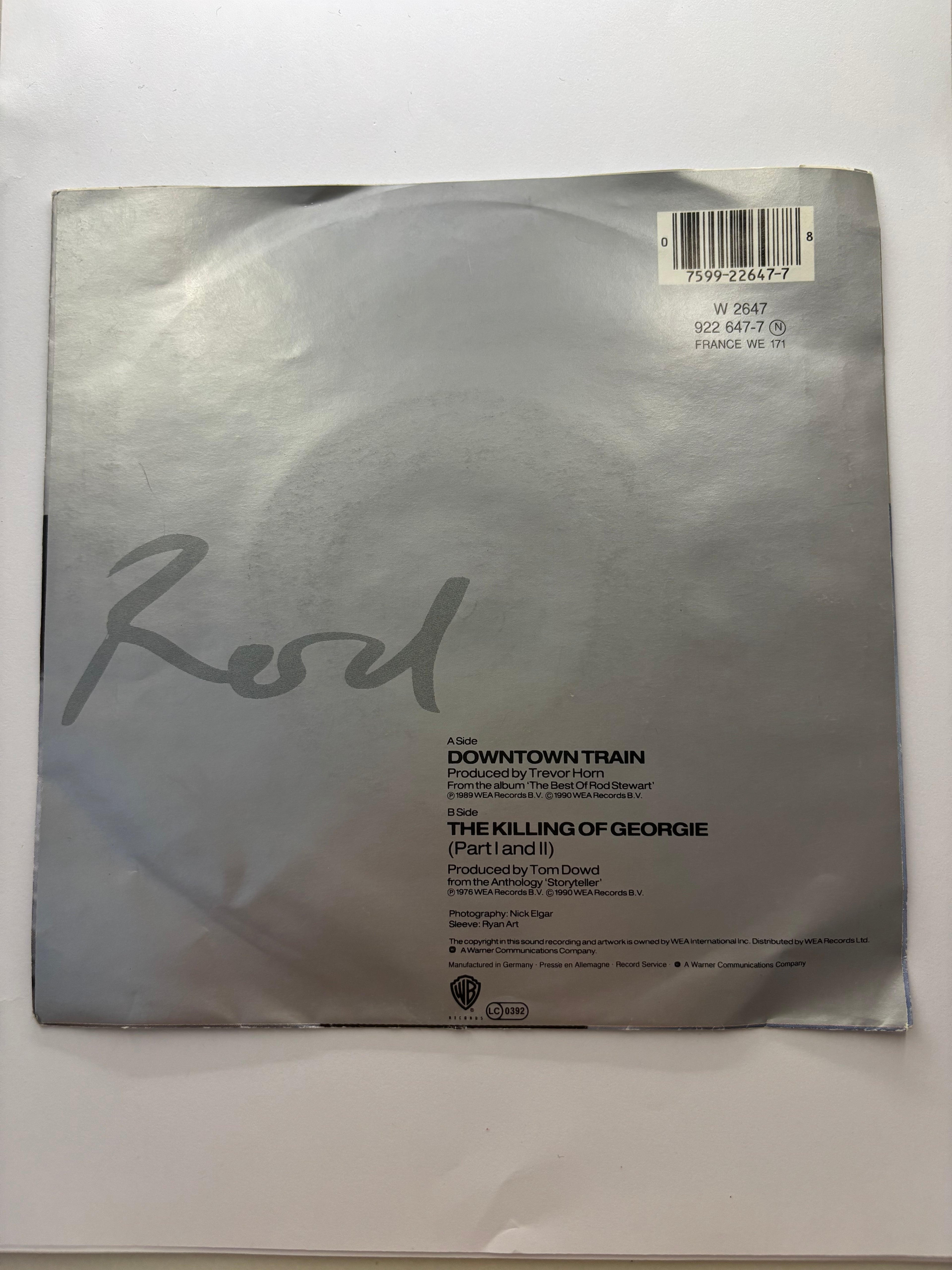 Rod Stewart- Downtown Train 7’’ Vinyl Single 1989