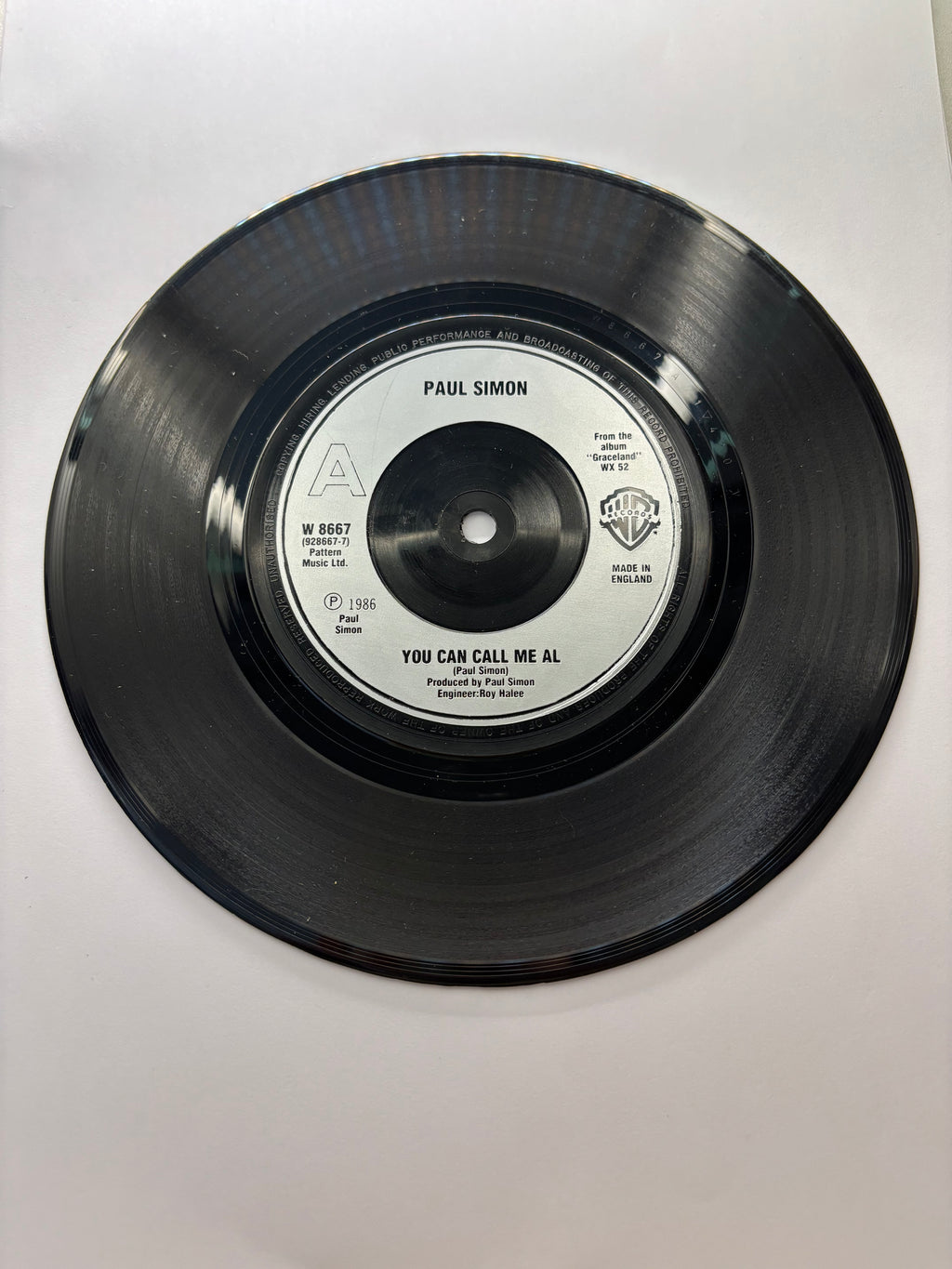 Paul Simon- You can call me Al 7’’ Vinyl Single 1986