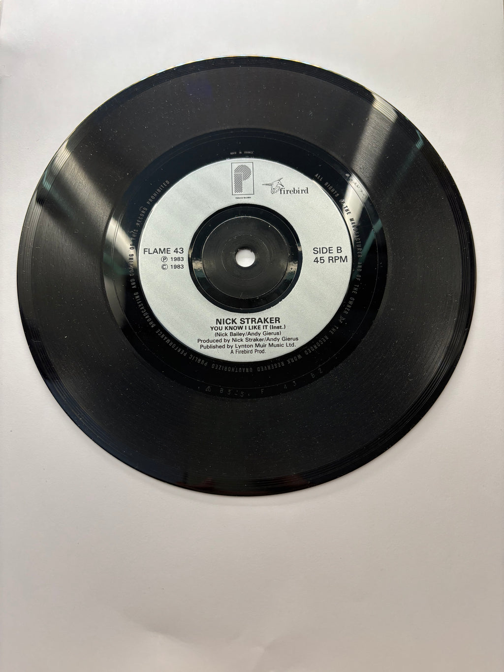 Nick Straker- You Know I Like It 7’’ Vinyl Single 1983