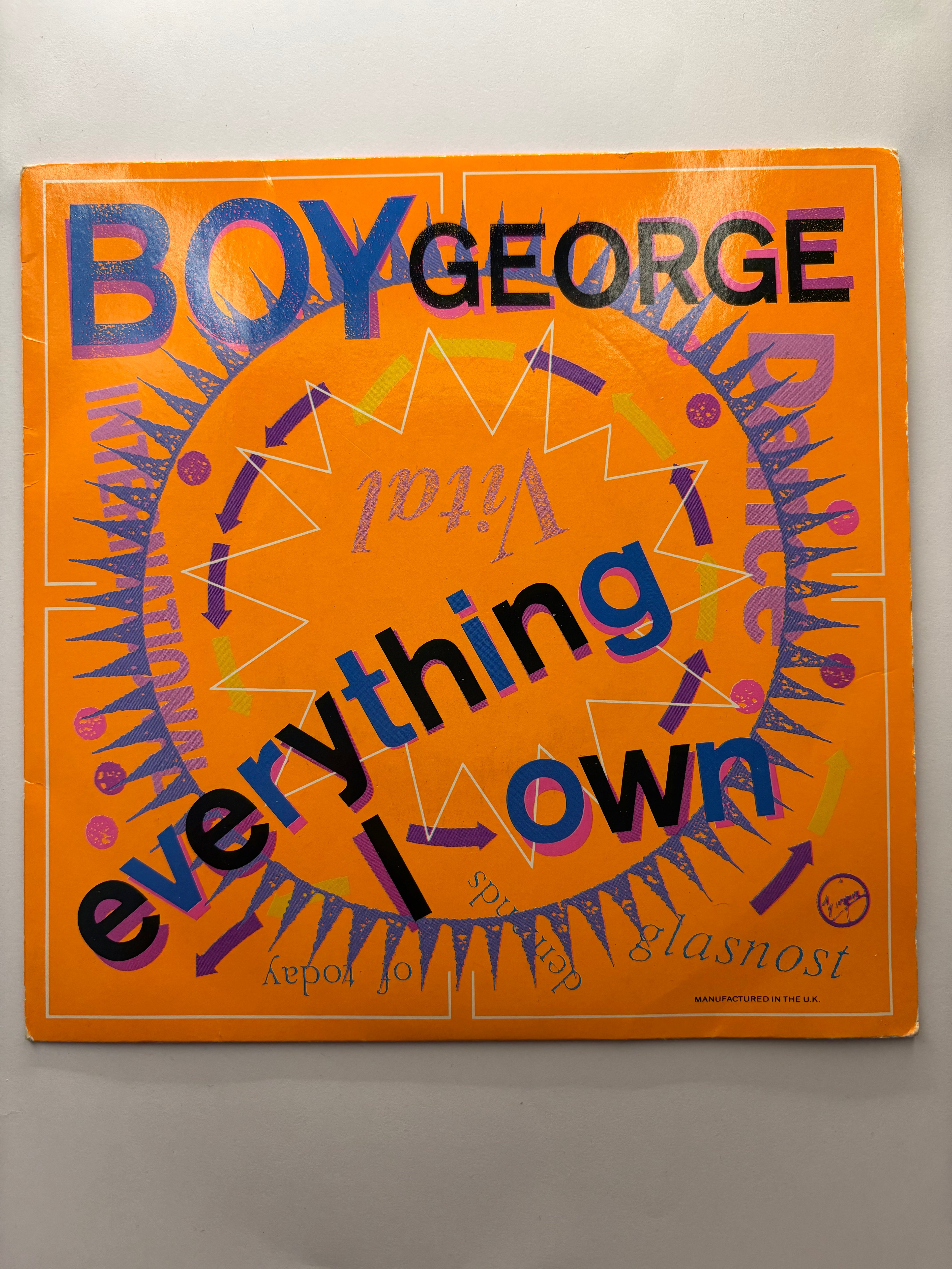 Boy George- Everything I own 7’’ Vinyl Single 1987