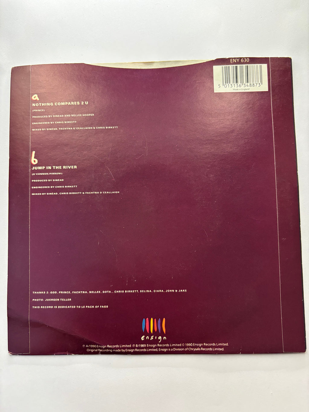 Sinead O’Conner- Nothing Compares 2 You 7’’ Vinyl Single 1990