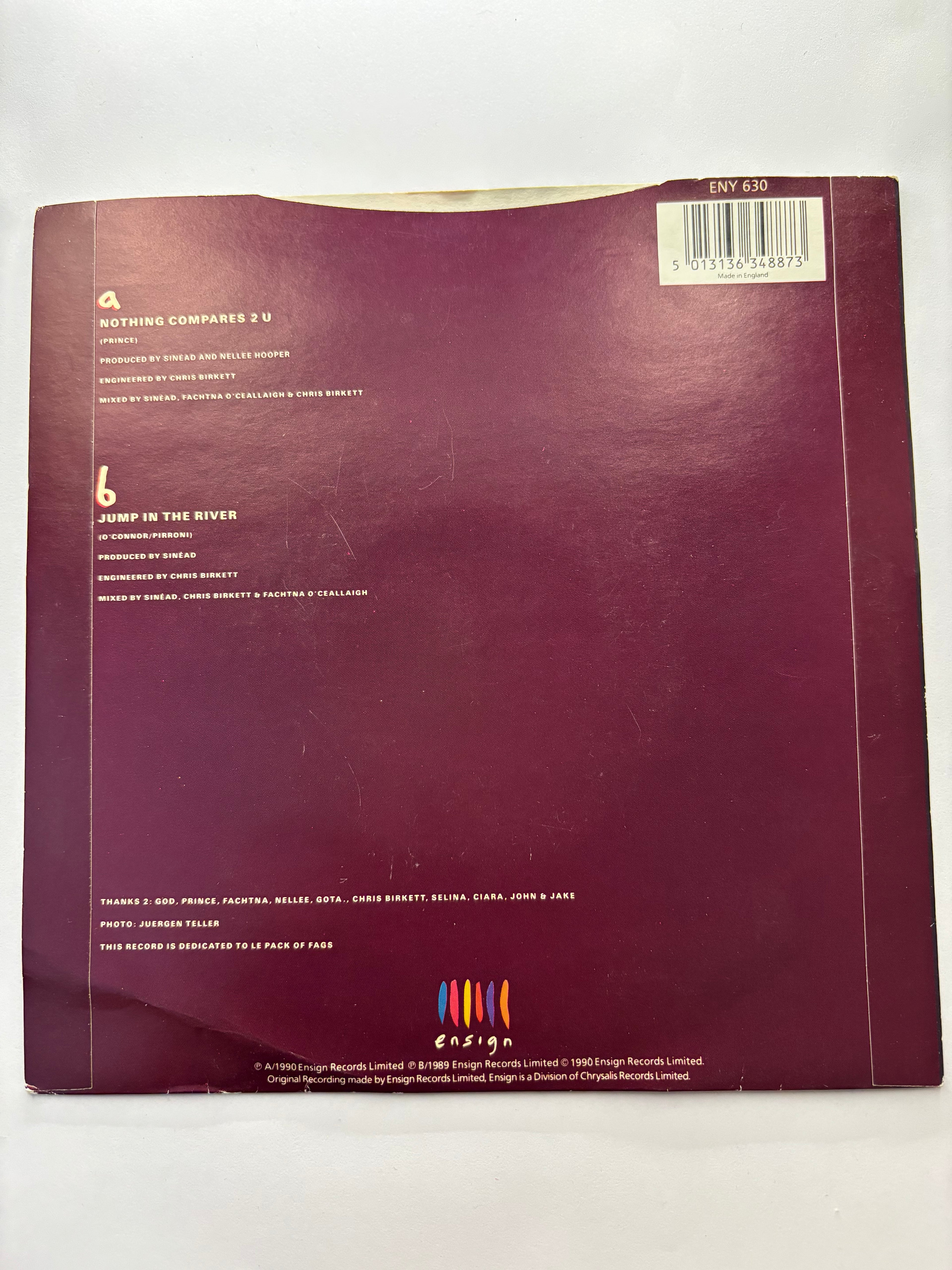 Sinead O’Conner- Nothing Compares 2 You 7’’ Vinyl Single 1990