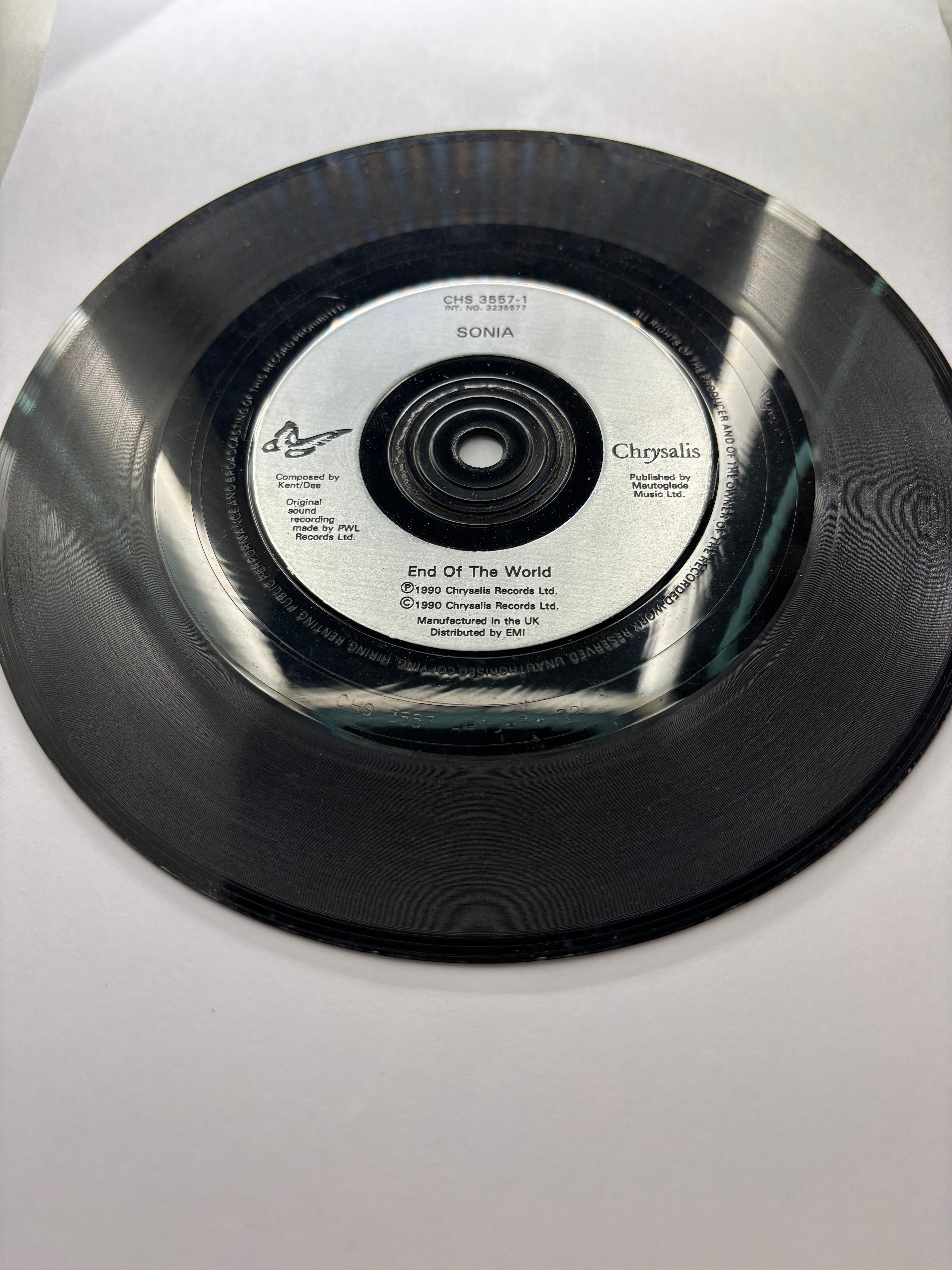 Sonia- End of the World 7’’ Vinyl Single 1990