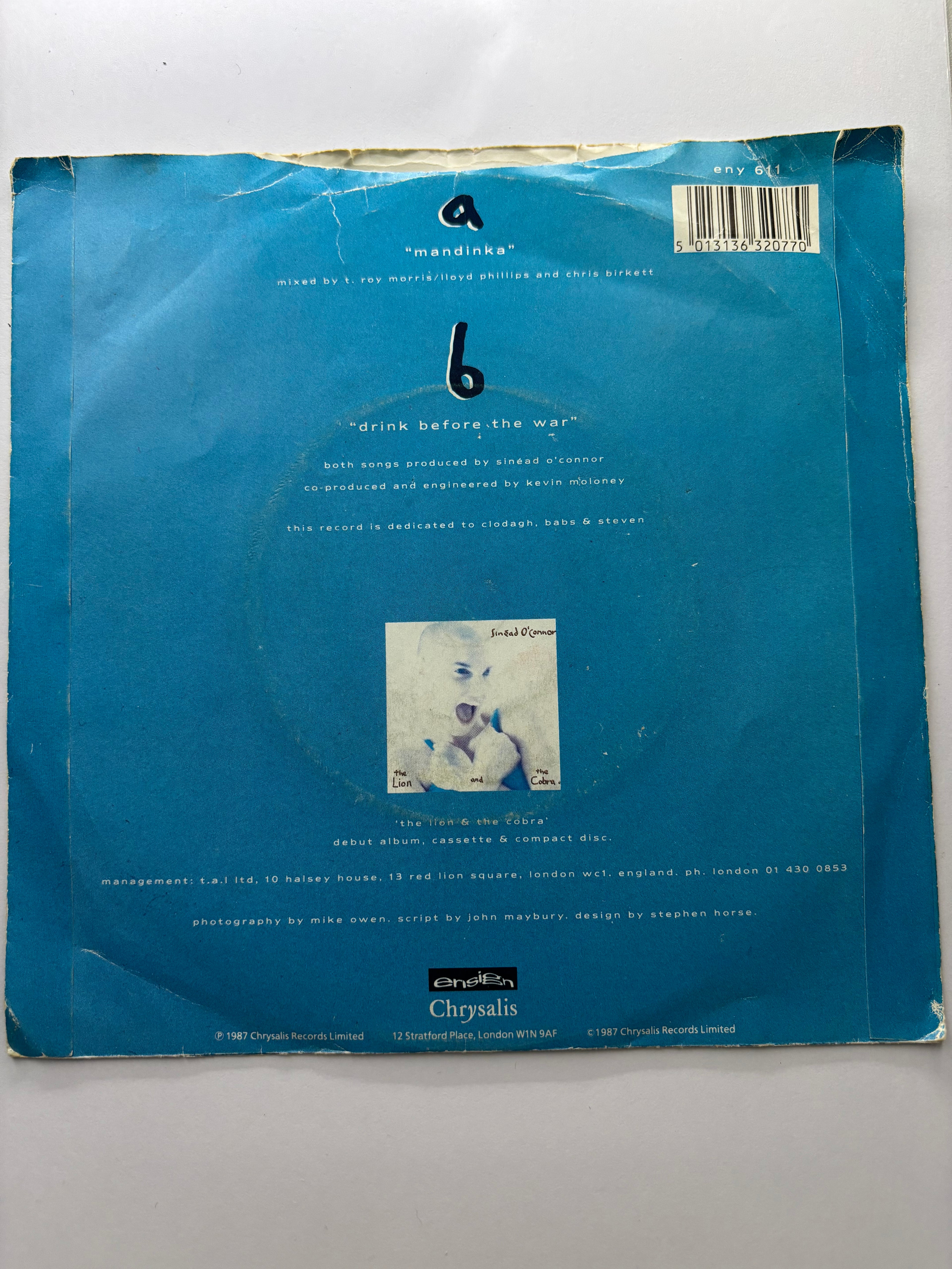 Sinead O’conner- Mandinka 7’’ Vinyl Single 1987