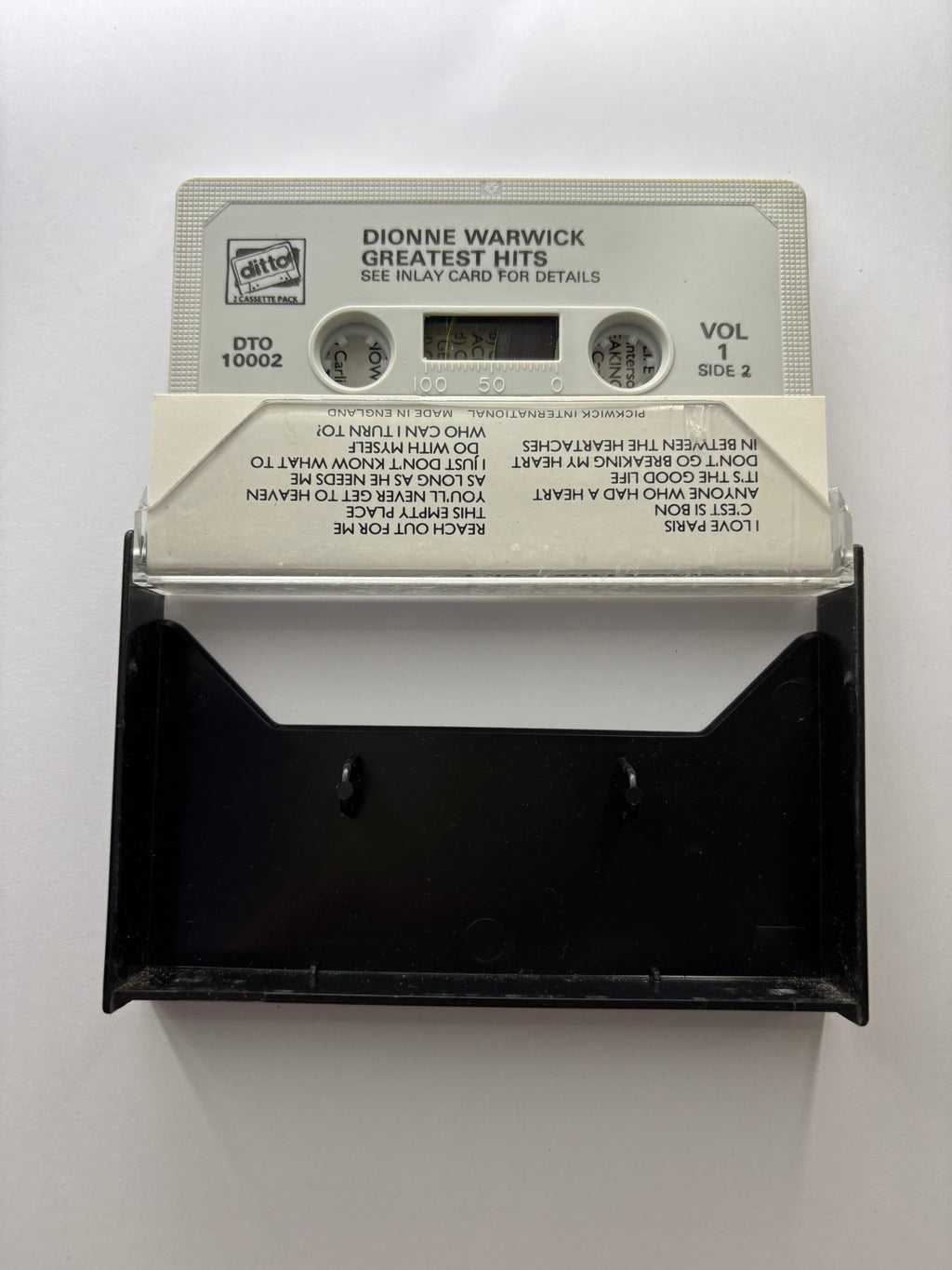 Dionne Warwick- Greatest Hits Volume 1 Cassette