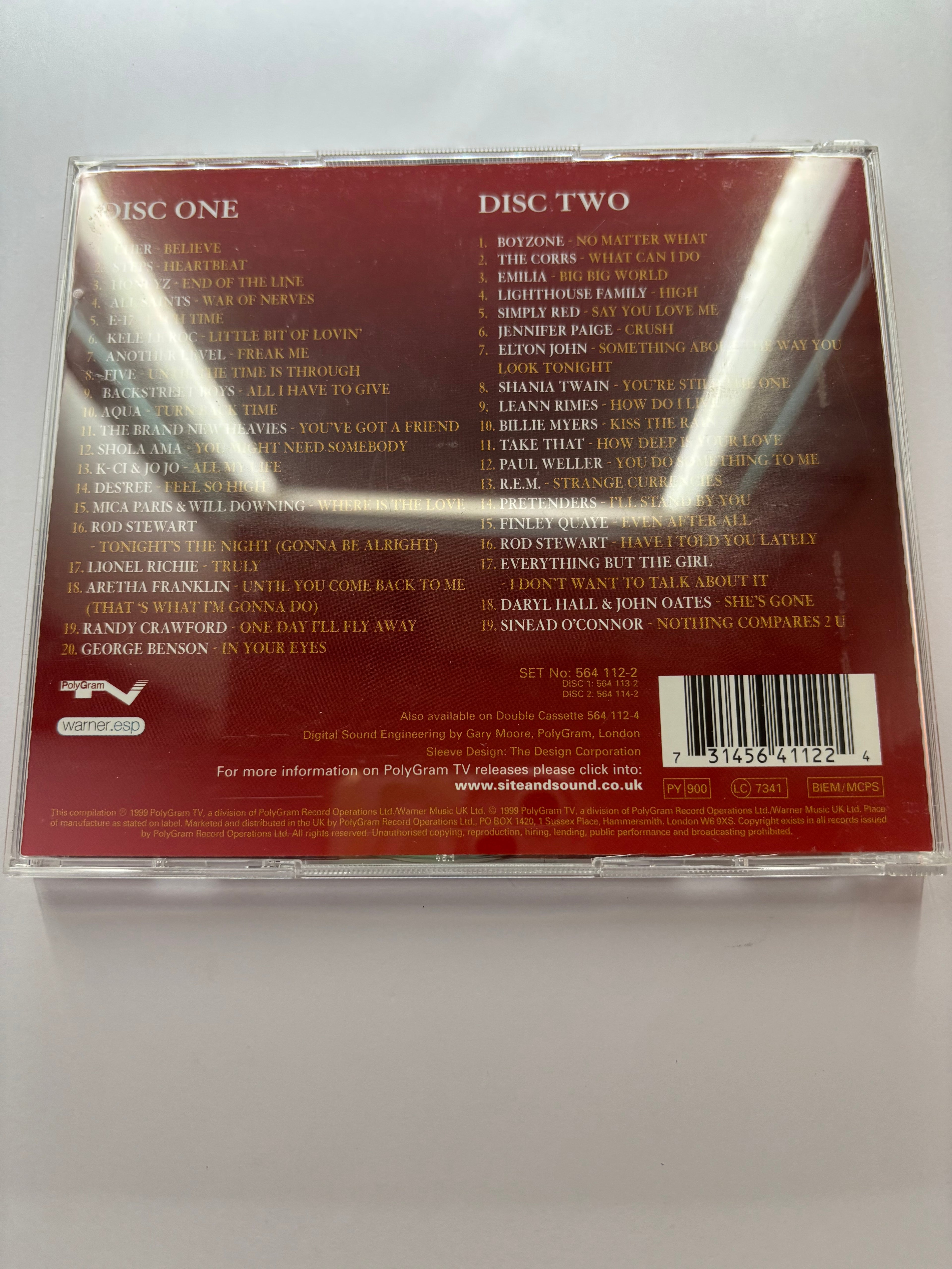 39 all time love classics- Love Songs CD