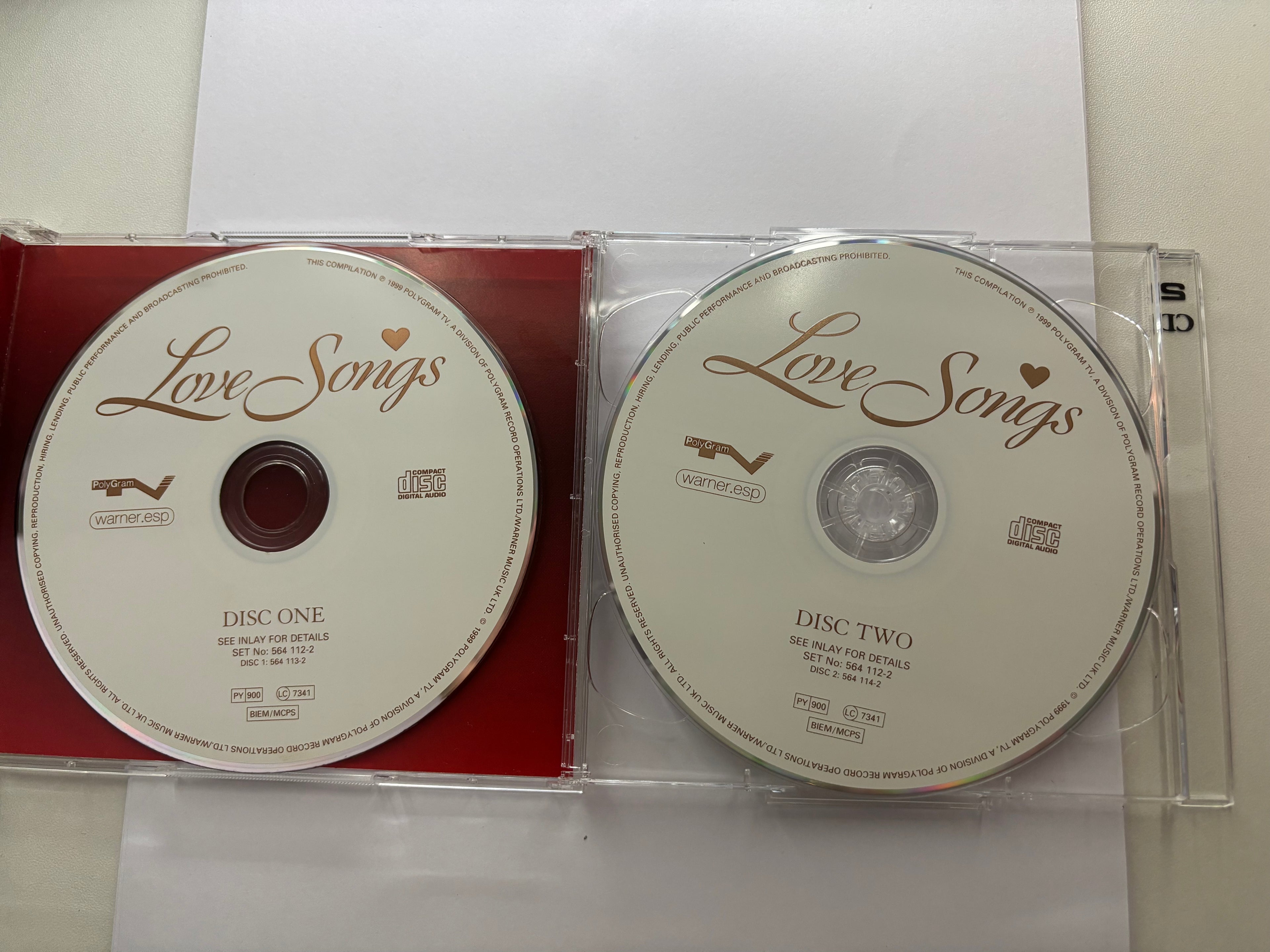 39 all time love classics- Love Songs CD