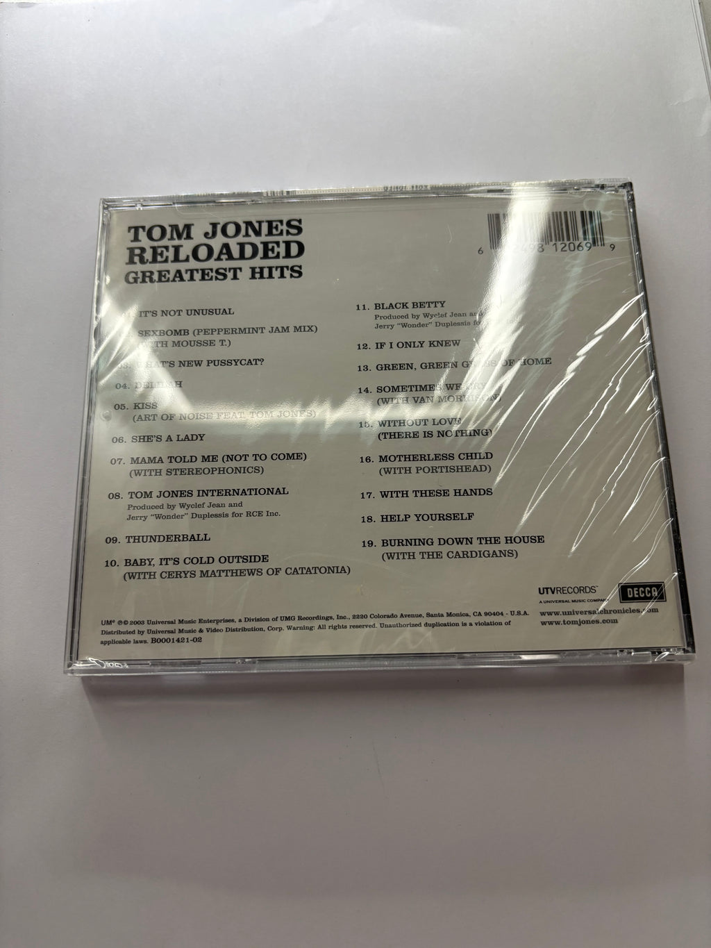 Tom Jones- Reloaded Greatest Hits CD