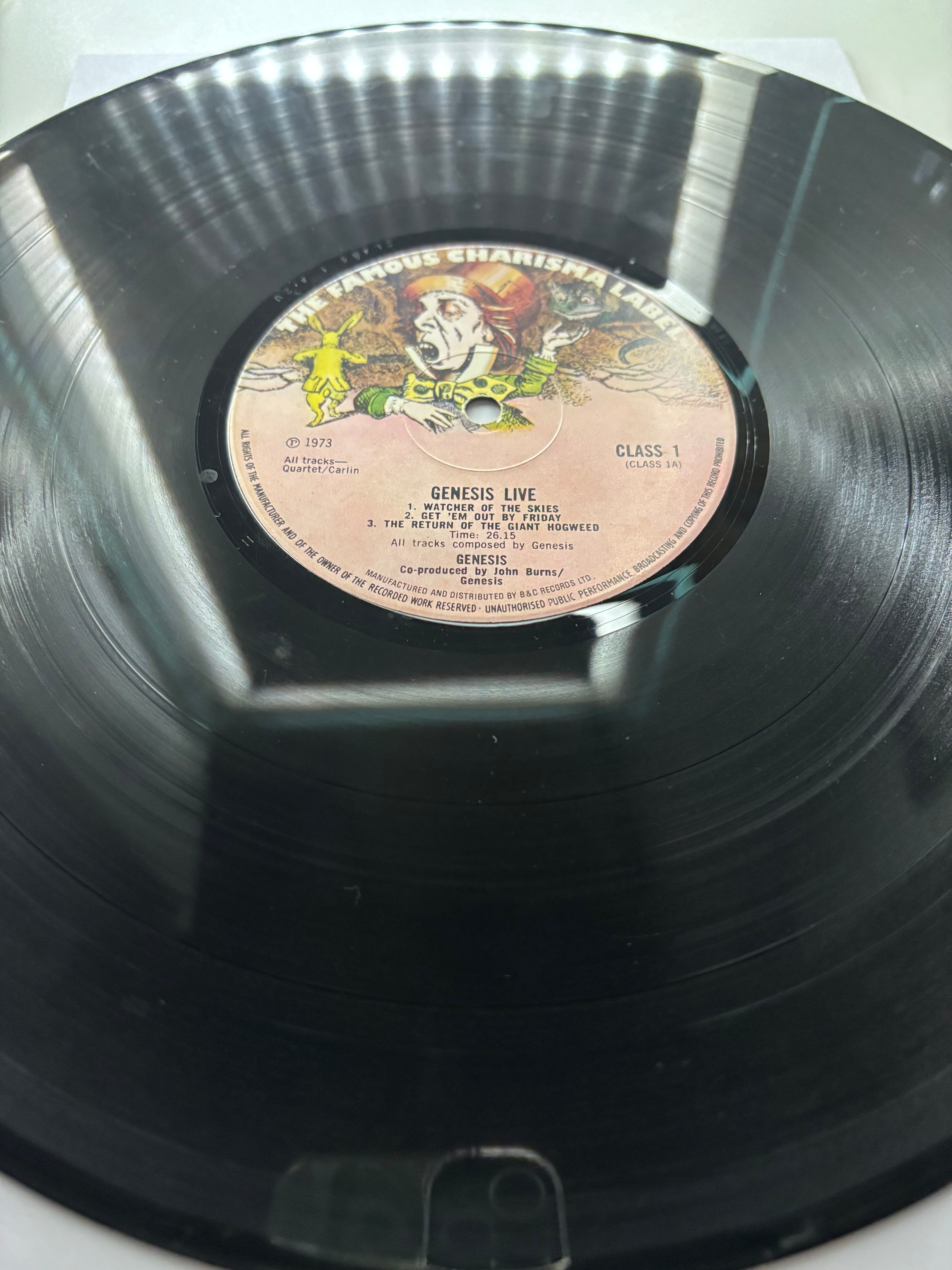 Genesis live 1973 Vinyl Album