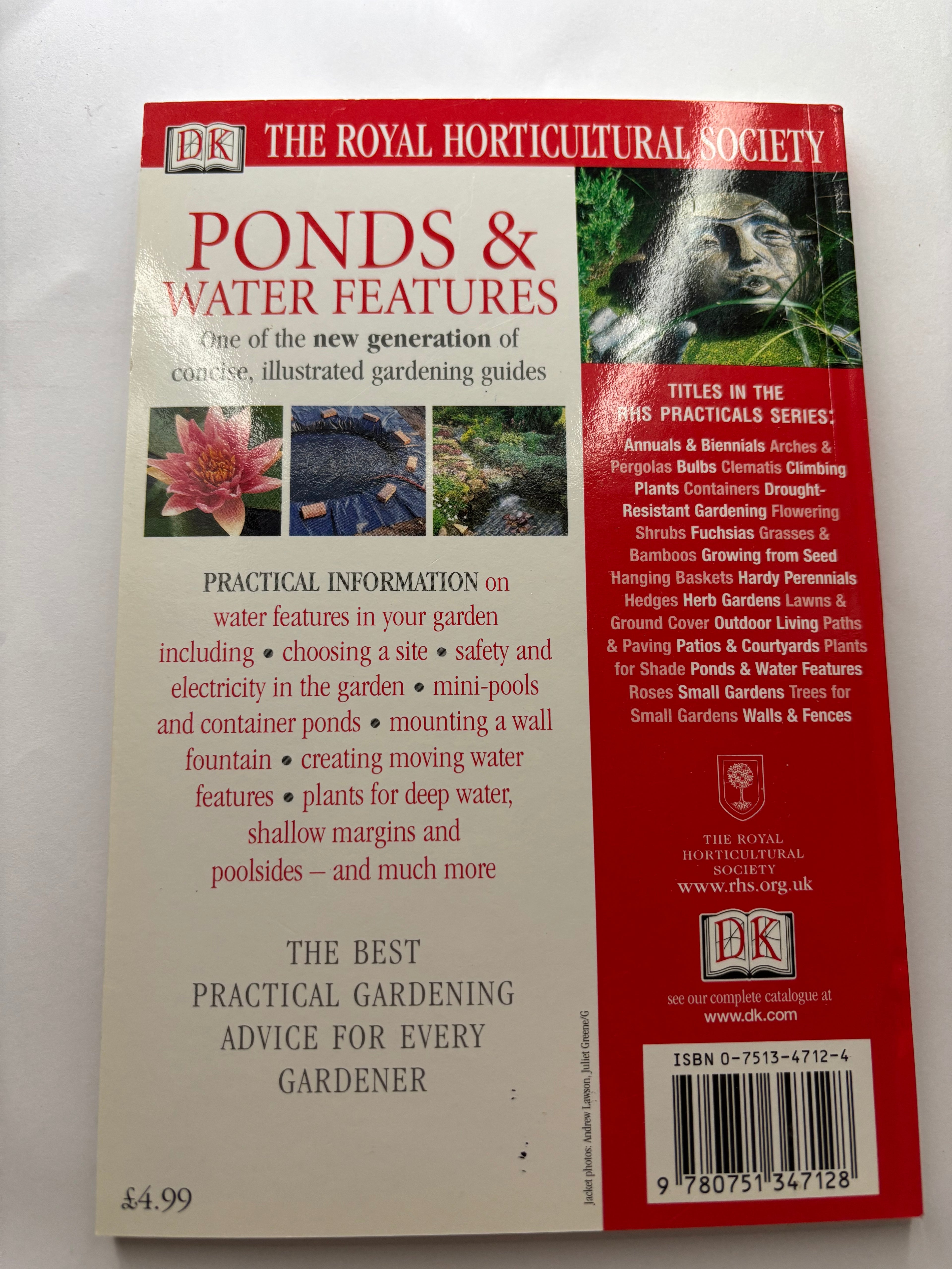 RHS Practical Guide- Ponds and Water Features