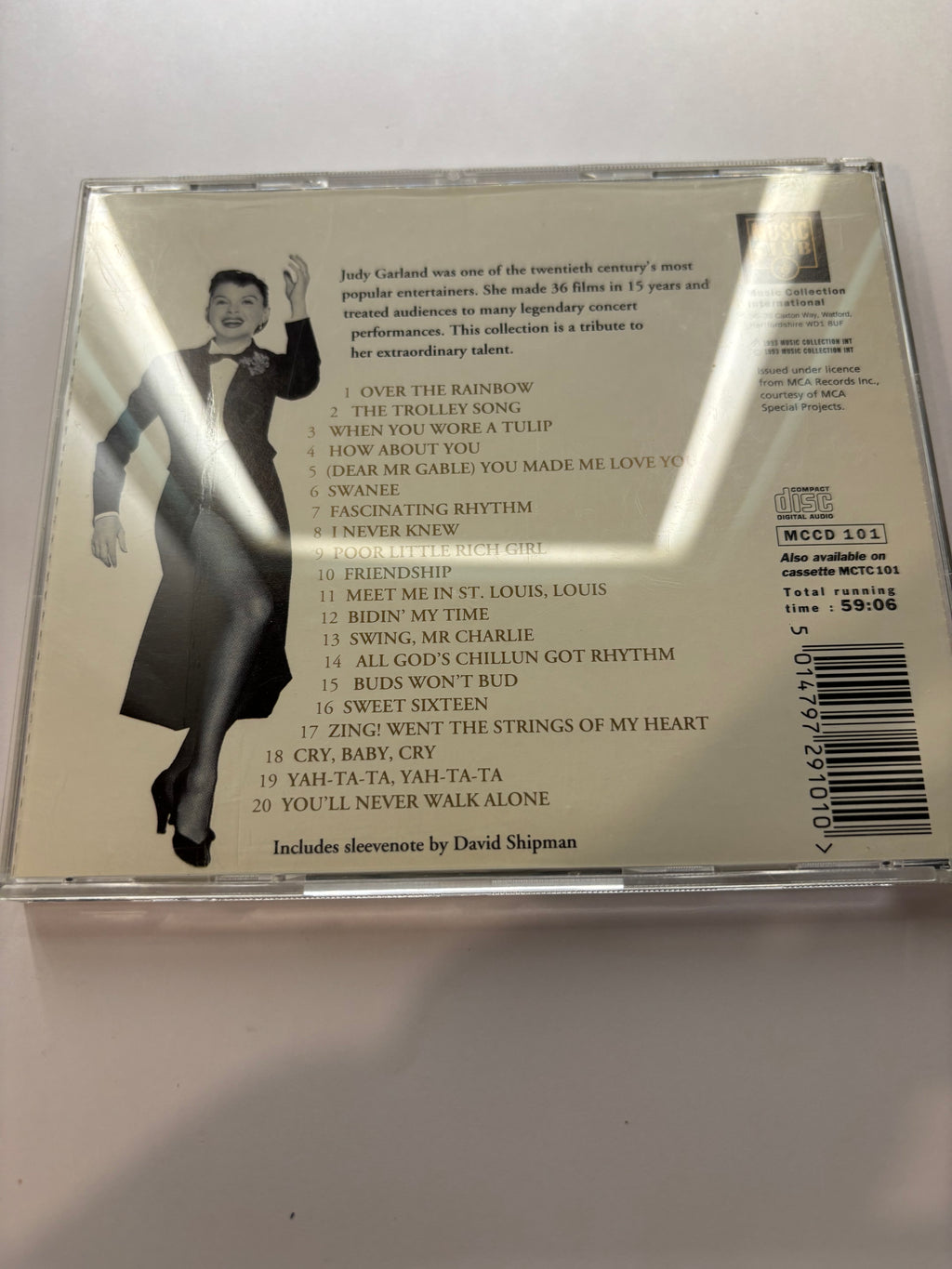 Judy Garland- Classic Songs from the stage and screen CD