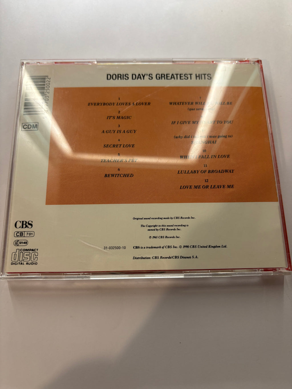 Doris Day Greatest Hits CD