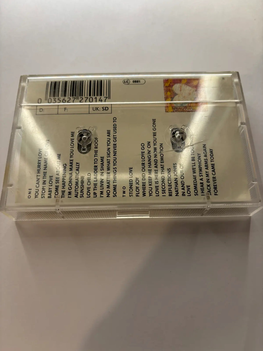 Love Supreme Cassette Tape back cover track listing UK