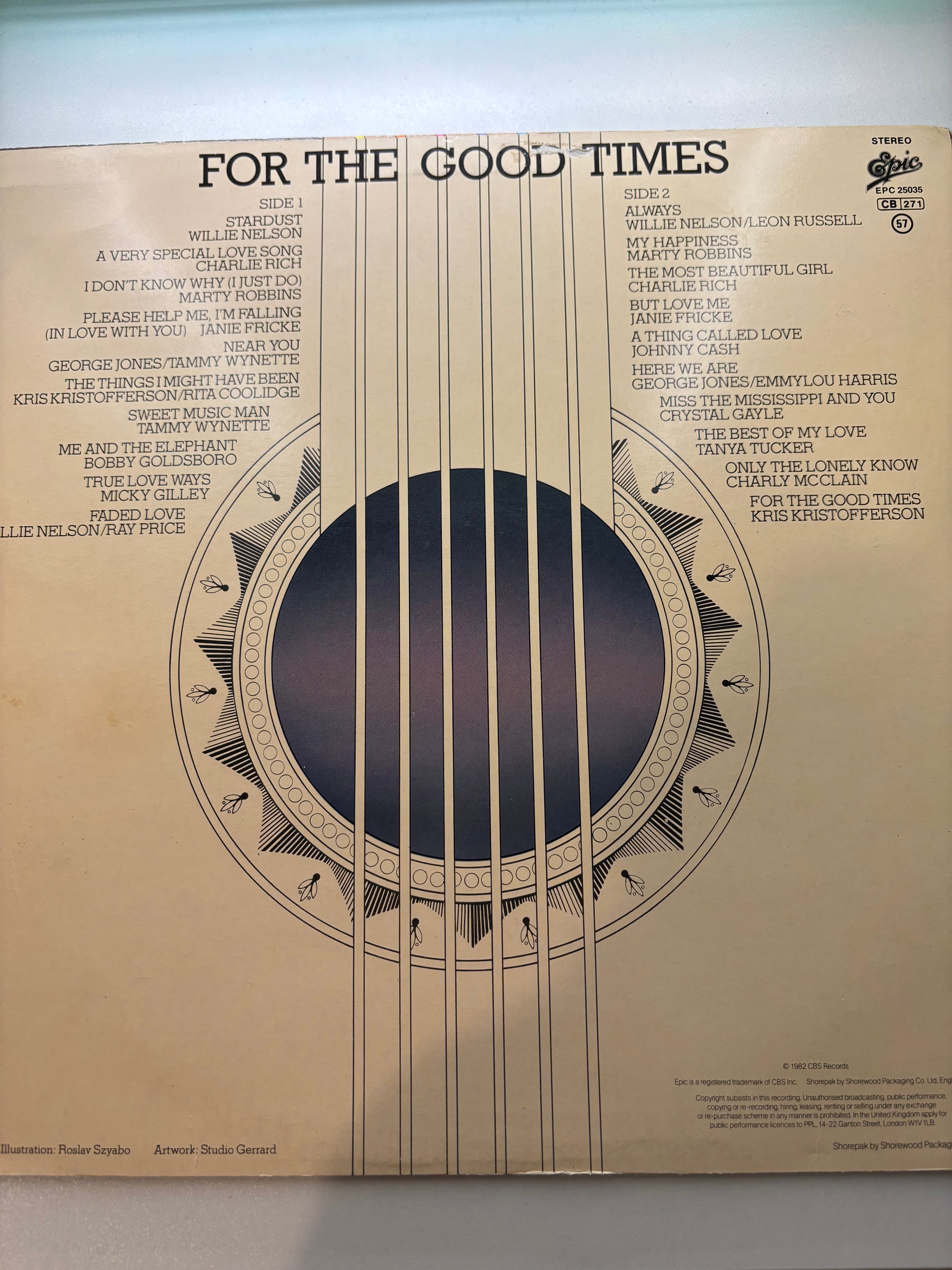 For the Good Times 1982 vinyl album