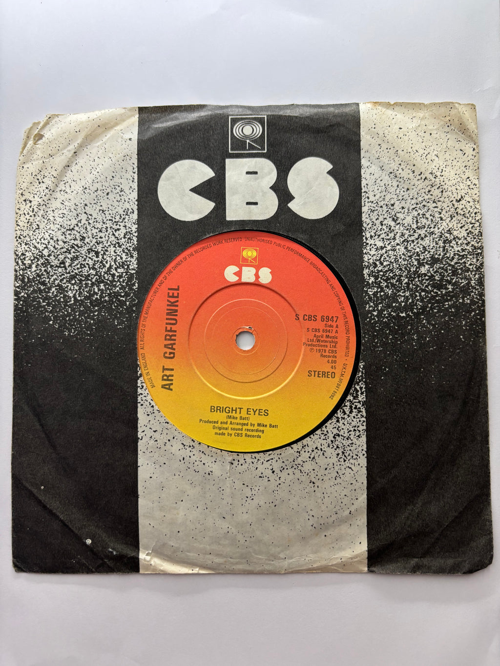 Art Garfunkel- Bright Eyes 7’’ Vinyl Single 1978