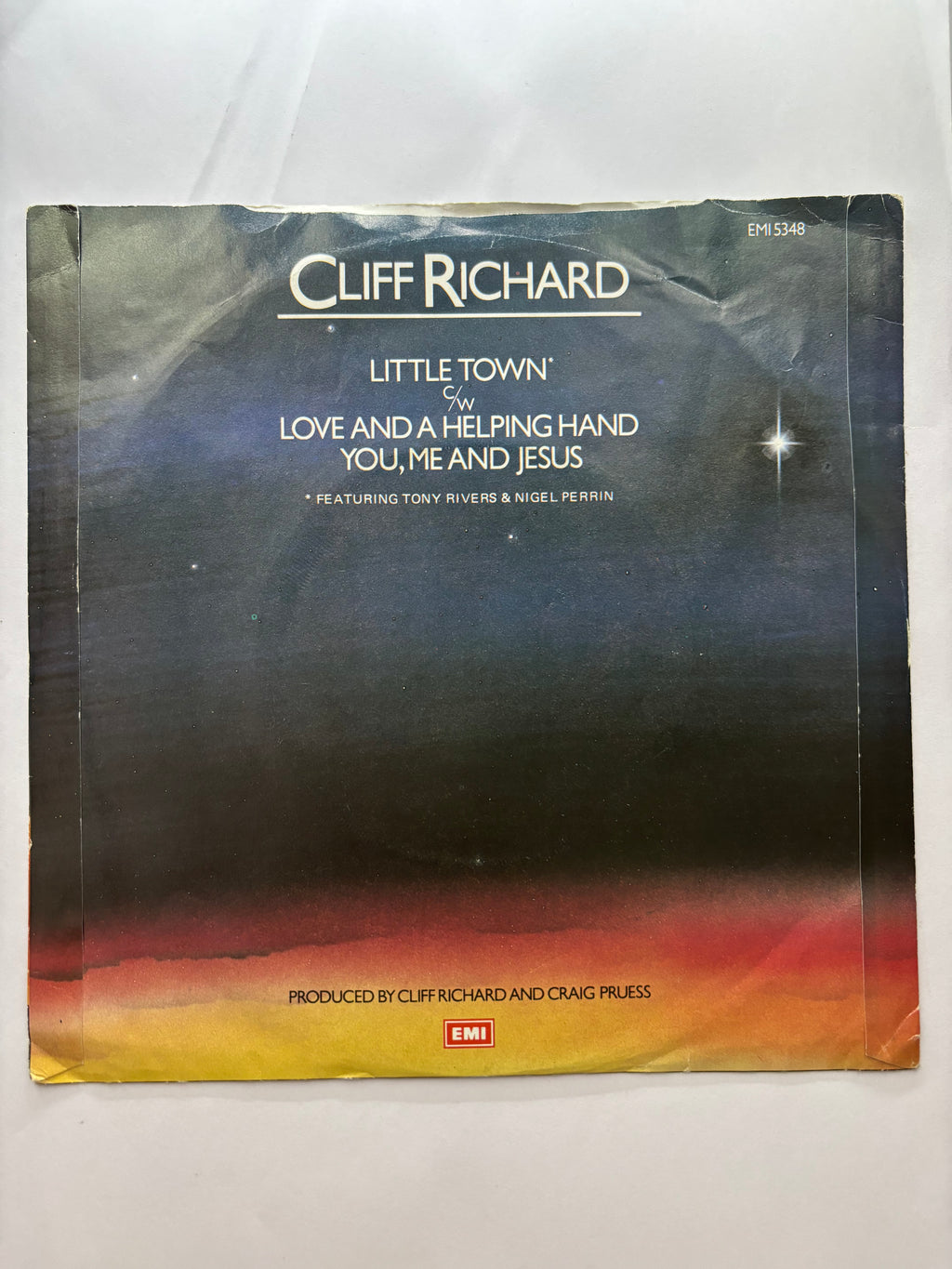 Cliff Richard- Little Town 7’’ vinyl single 1982